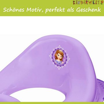 KiNDERWELT Töpfchen Premium Kinder-Toilettensitz Disney Prinzessin Sofia lila stabiler WC, Anti-Rutsch-Funktion