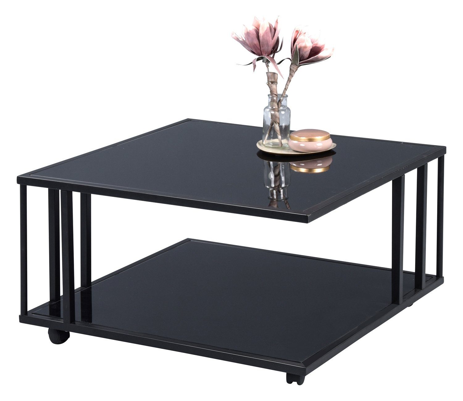 M2 Kollektion Couchtisch PARIS, Schwarzglas, 75 günstig online kaufen