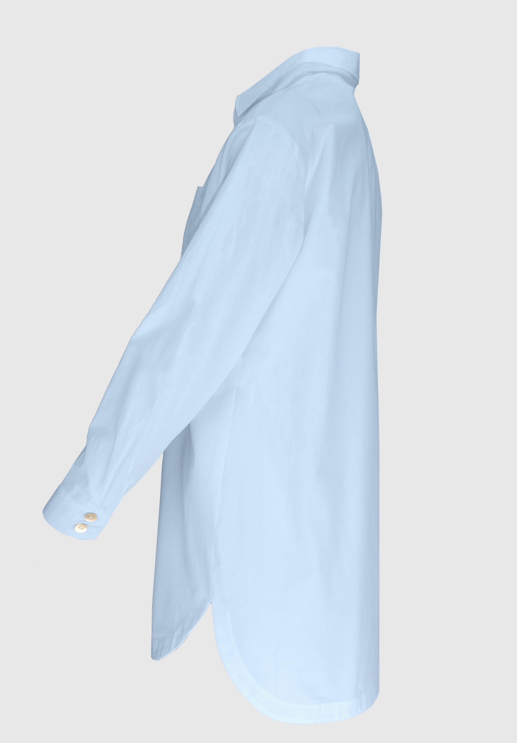 Form längerer Details Hemdbluse stylischen mit icecube ADELA moderner, bianca in