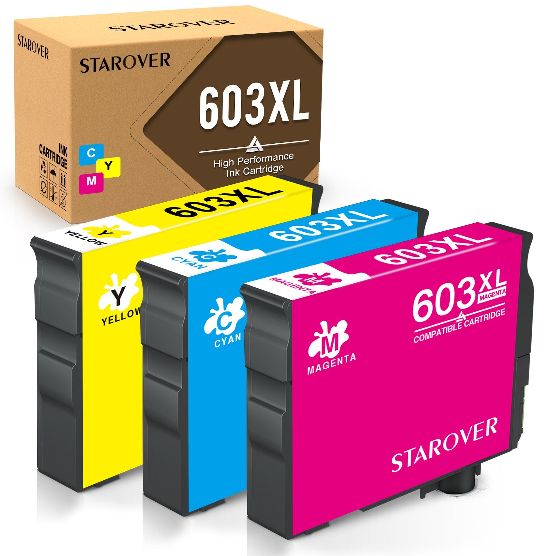 WF-2835, (WF-2810 603 XL WF-2830 EPSON für Tintenpatrone 603XL 3-tlg) STAROVER