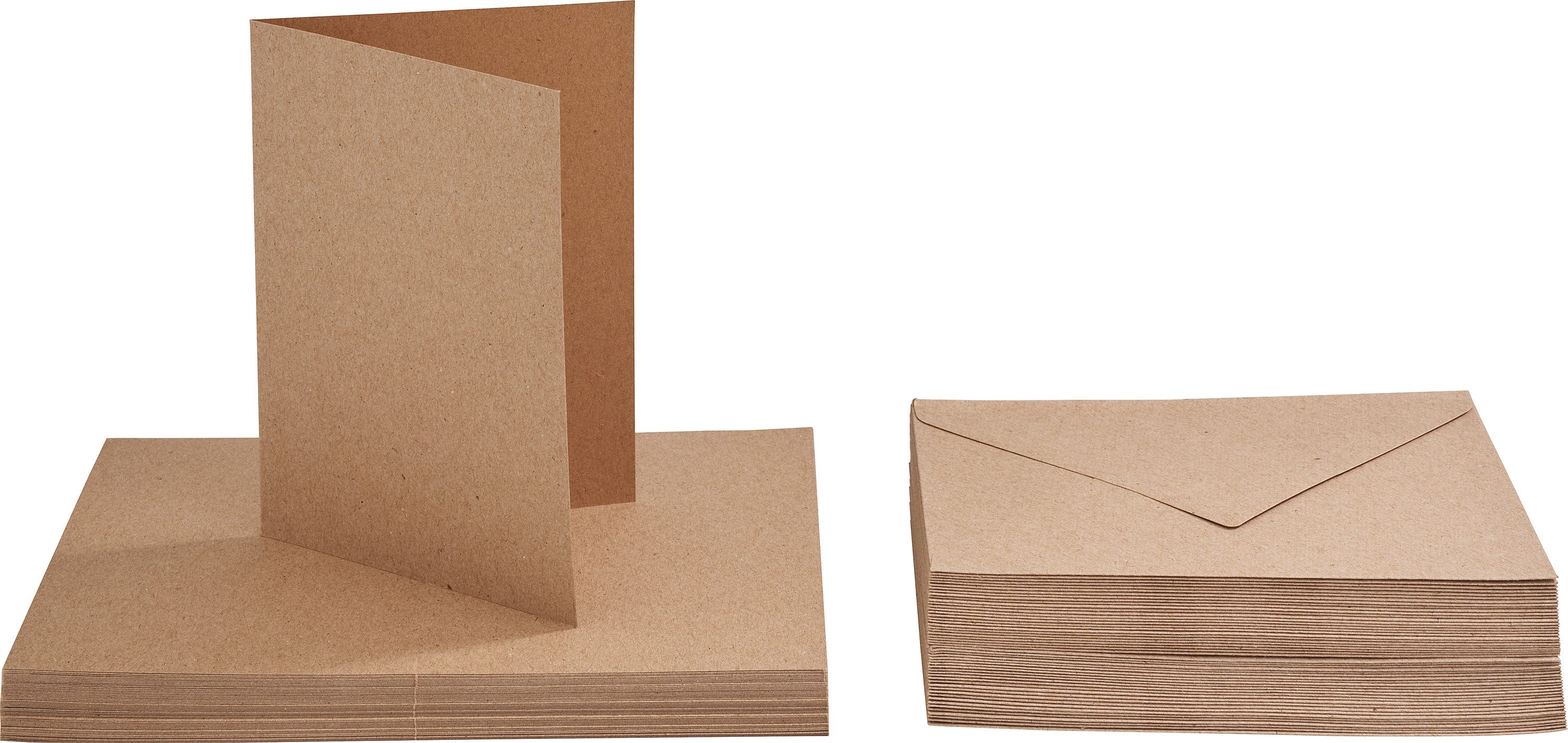 VBS XXL Grußkarte Kraftpapier, DIN A6, 50 Stück