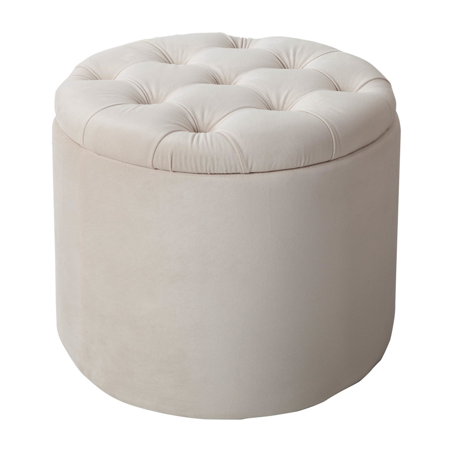 riess-ambiente Hocker MODERN BAROCK champagner, Wohnzimmer · Samt · mit Sta günstig online kaufen