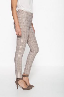 ATT Jeans Stretch-Hose Ruby mit Karomuster und seitlichem Streifen