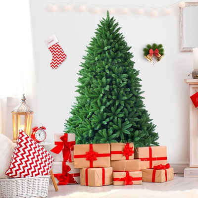 COSTWAY Künstlicher Weihnachtsbaum »Tannenbaum«, 180 cm, PVC Nadeln, Klappsystem, mit Metallständer, ideal für Zuhause, Büro, Geschäfte und Hotels, Grün