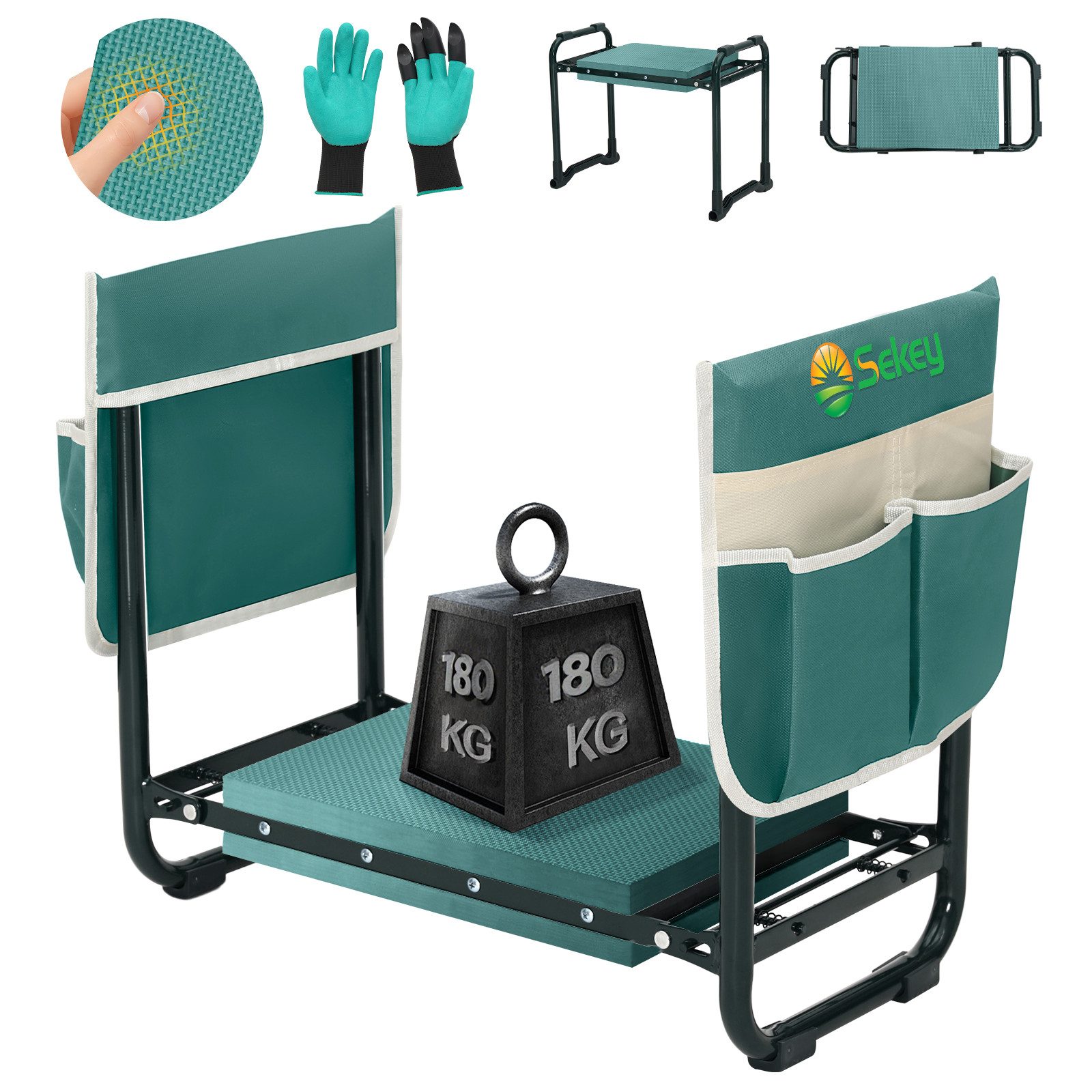 Sekey Kniebank Höhenverstellbare Kniebank Garten bis 180kg Gartenhocker Gar günstig online kaufen