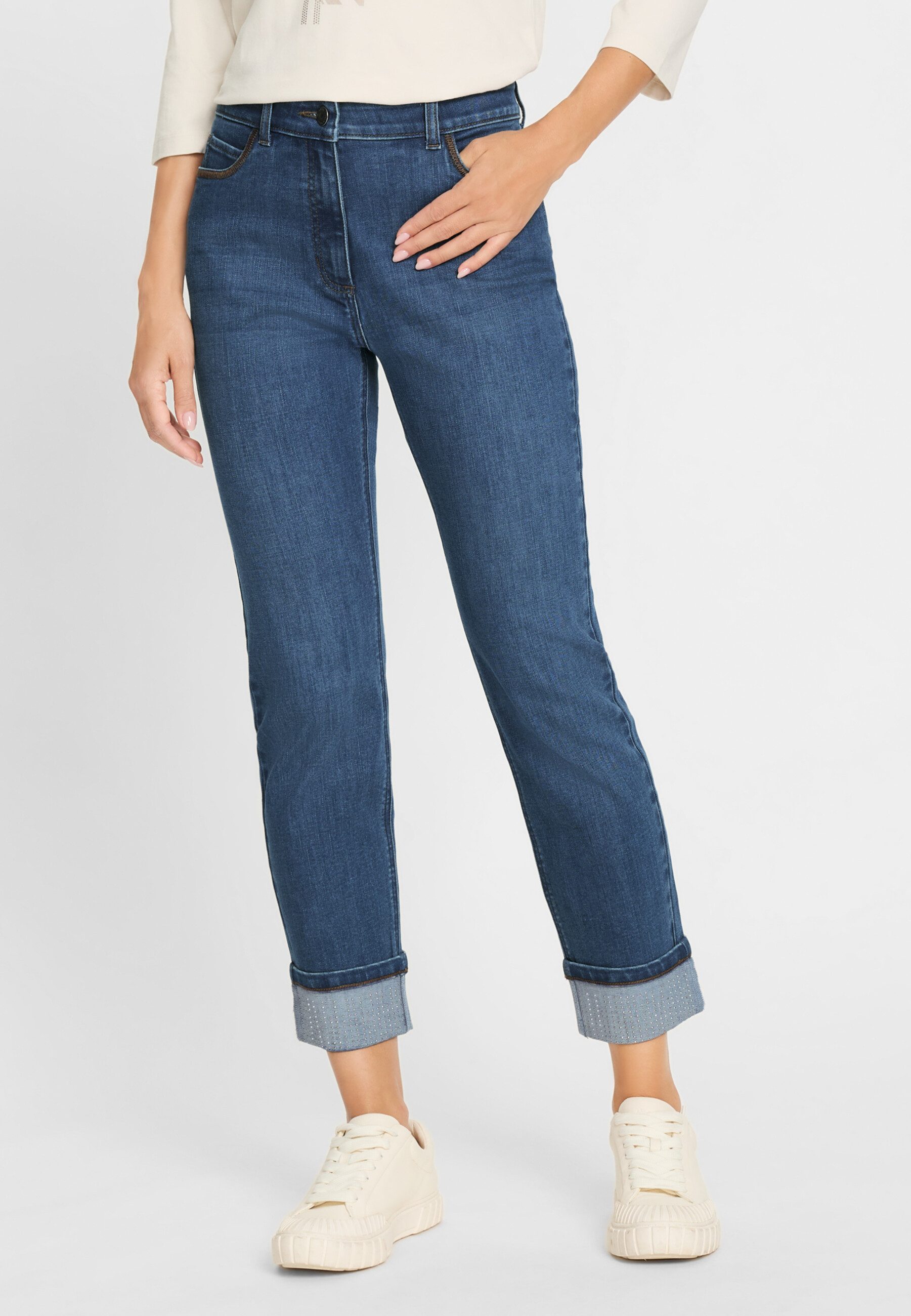 Olsen Regular-fit-Jeans im Cropped-Style