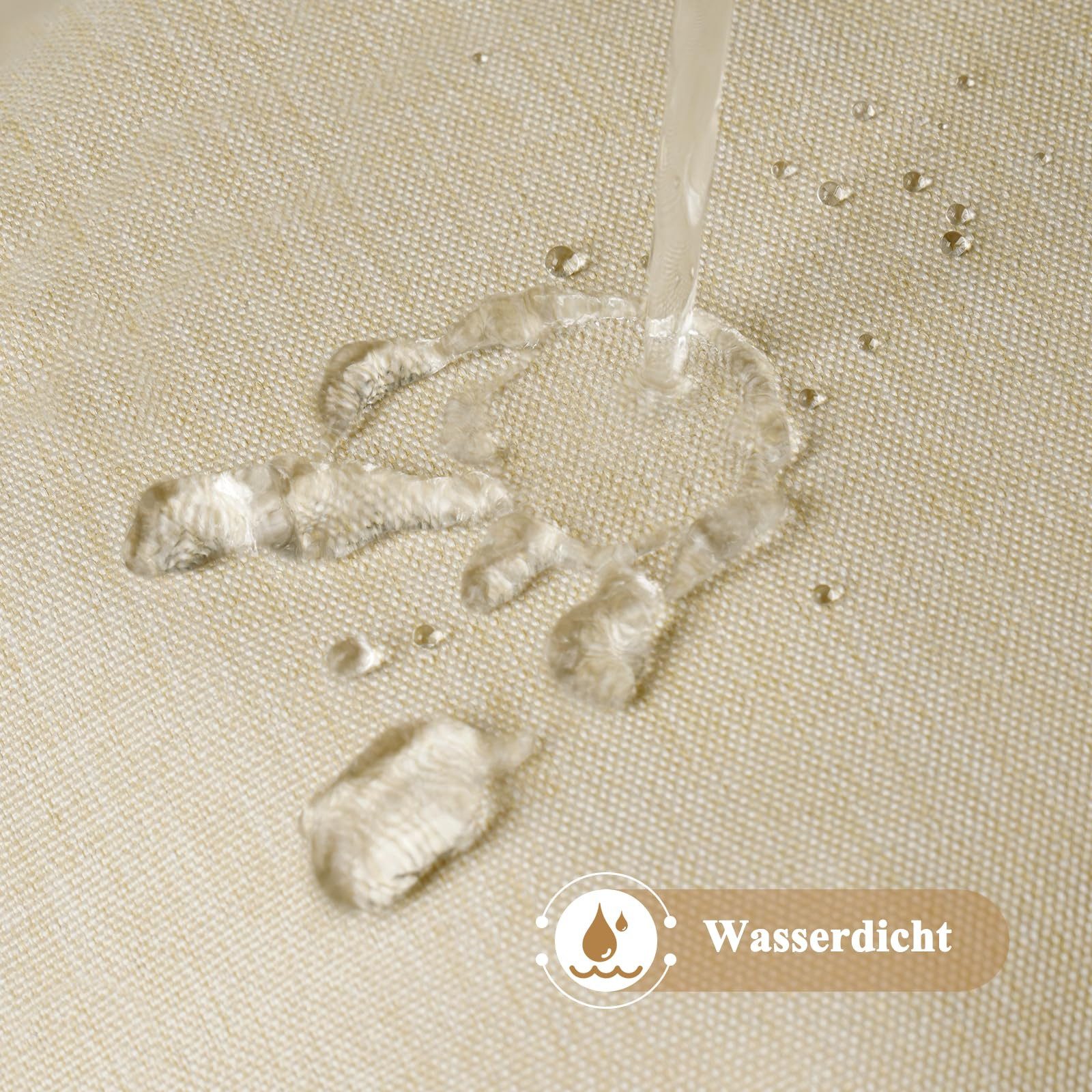 Diwzbyn Duschvorhang Leinenstruktur-Duschvorhang, schimmelresistenter und wasserdichter Breite 150 cm, verdickter Duschvorhang, ideal für Badewanne und Duschkab – Bild 3 von 5