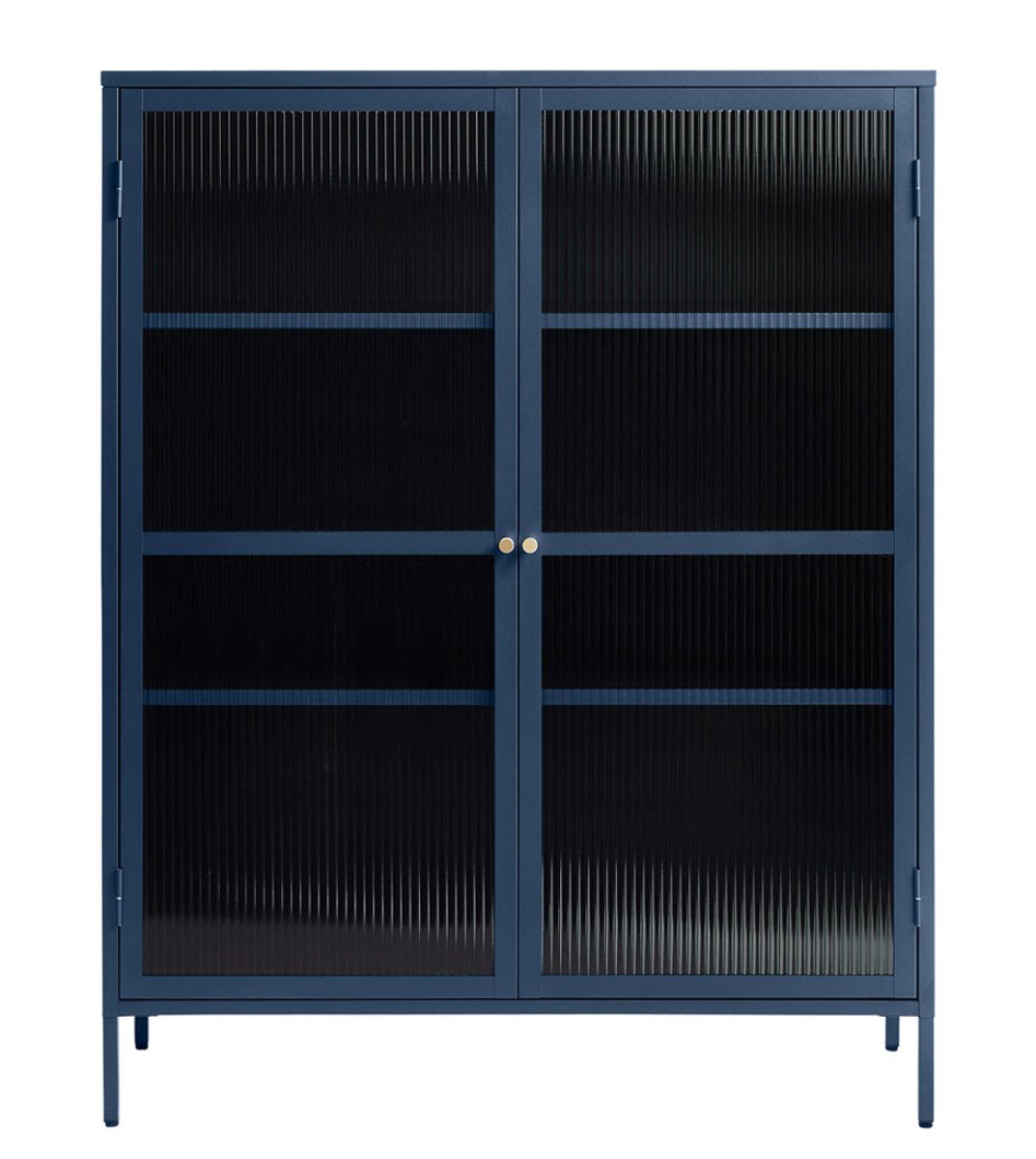 ebuy24 Vitrine »Bronco Vitrinenschrank 2 Glastüren blau.«