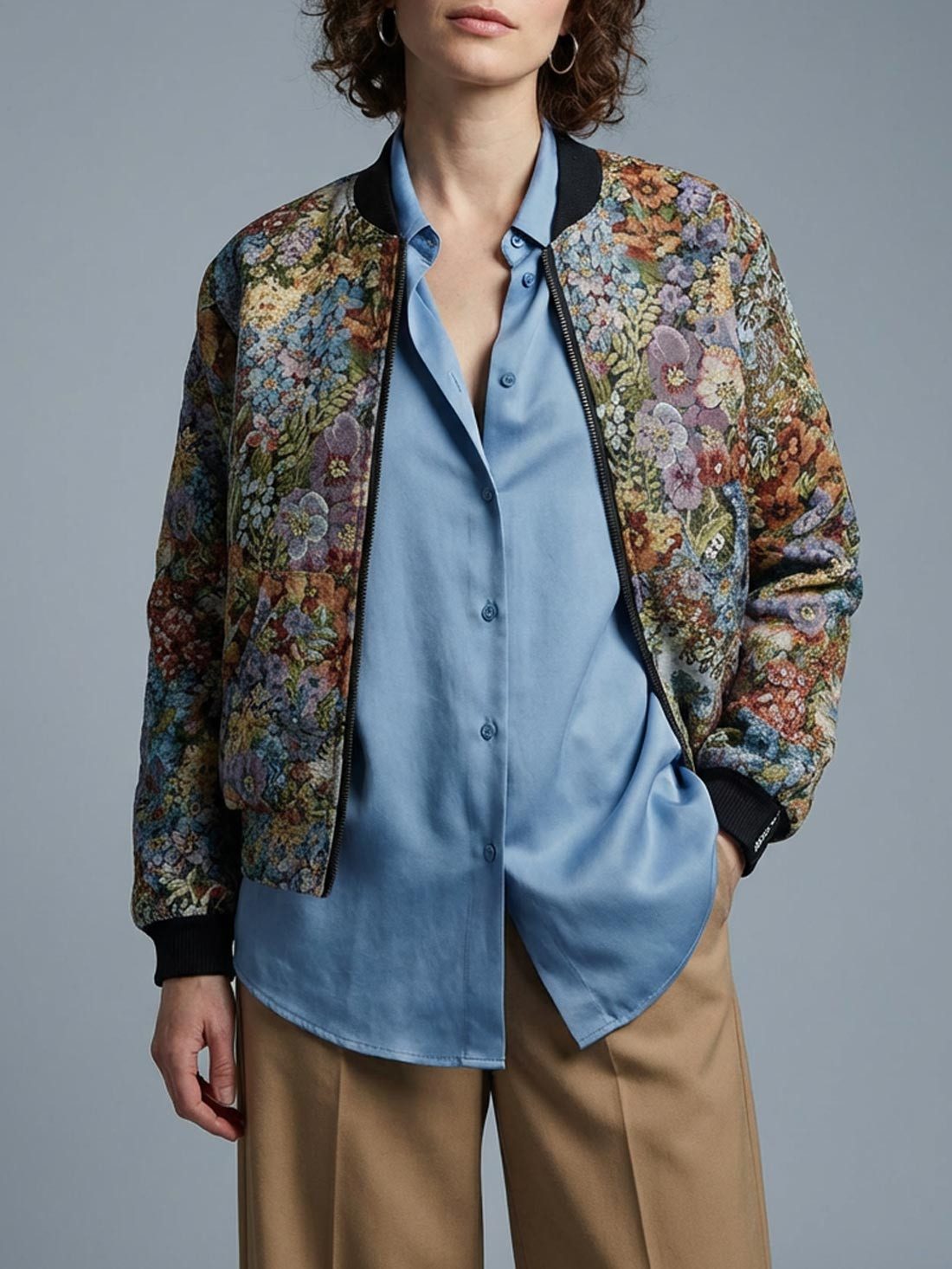 Yahmo Bomberjacke Berta Reversible Bomber Jacket Bouquet/Black