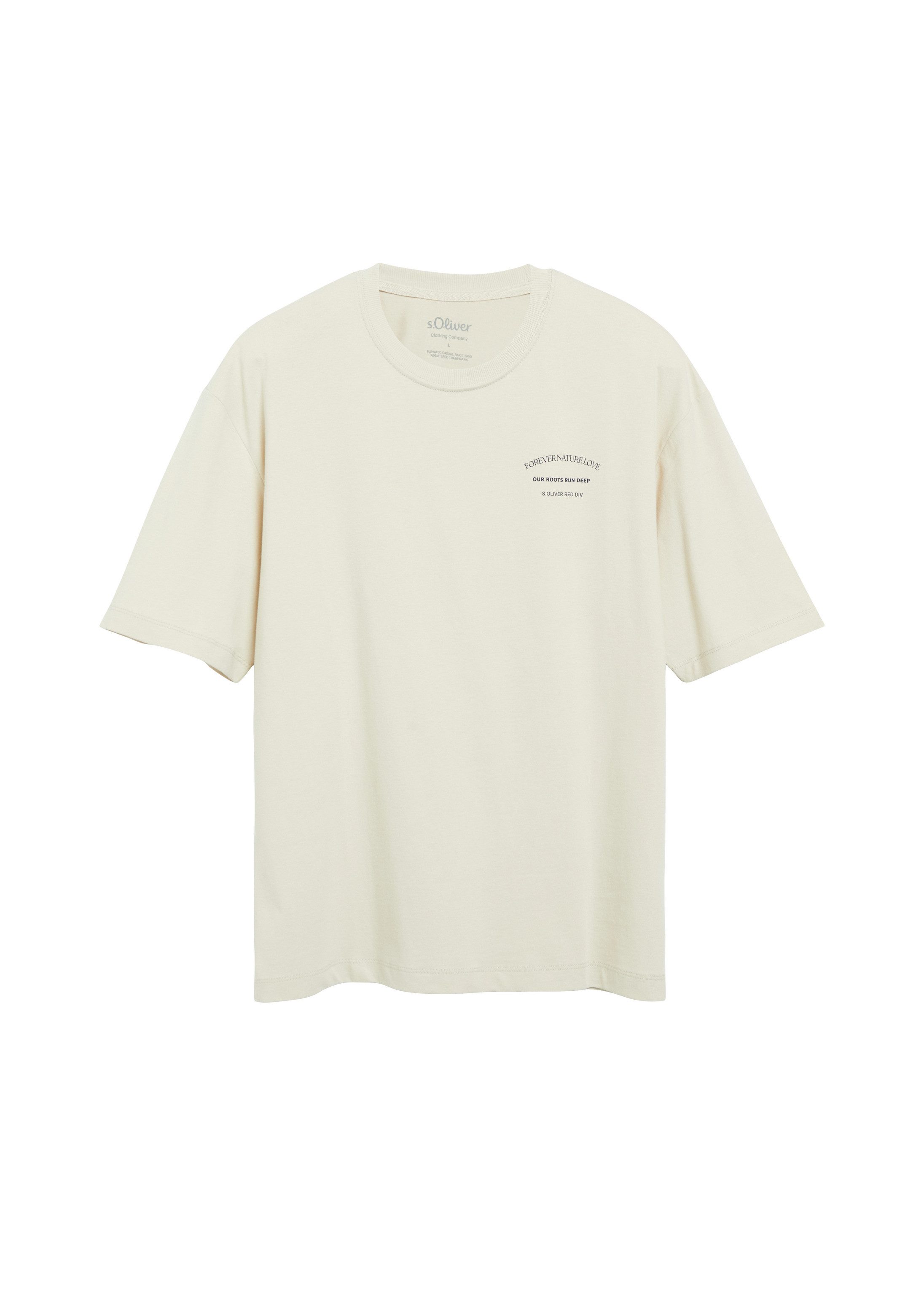 s.Oliver Kurzarmshirt T-Shirt T-Shirt mit Print im Modern Fit