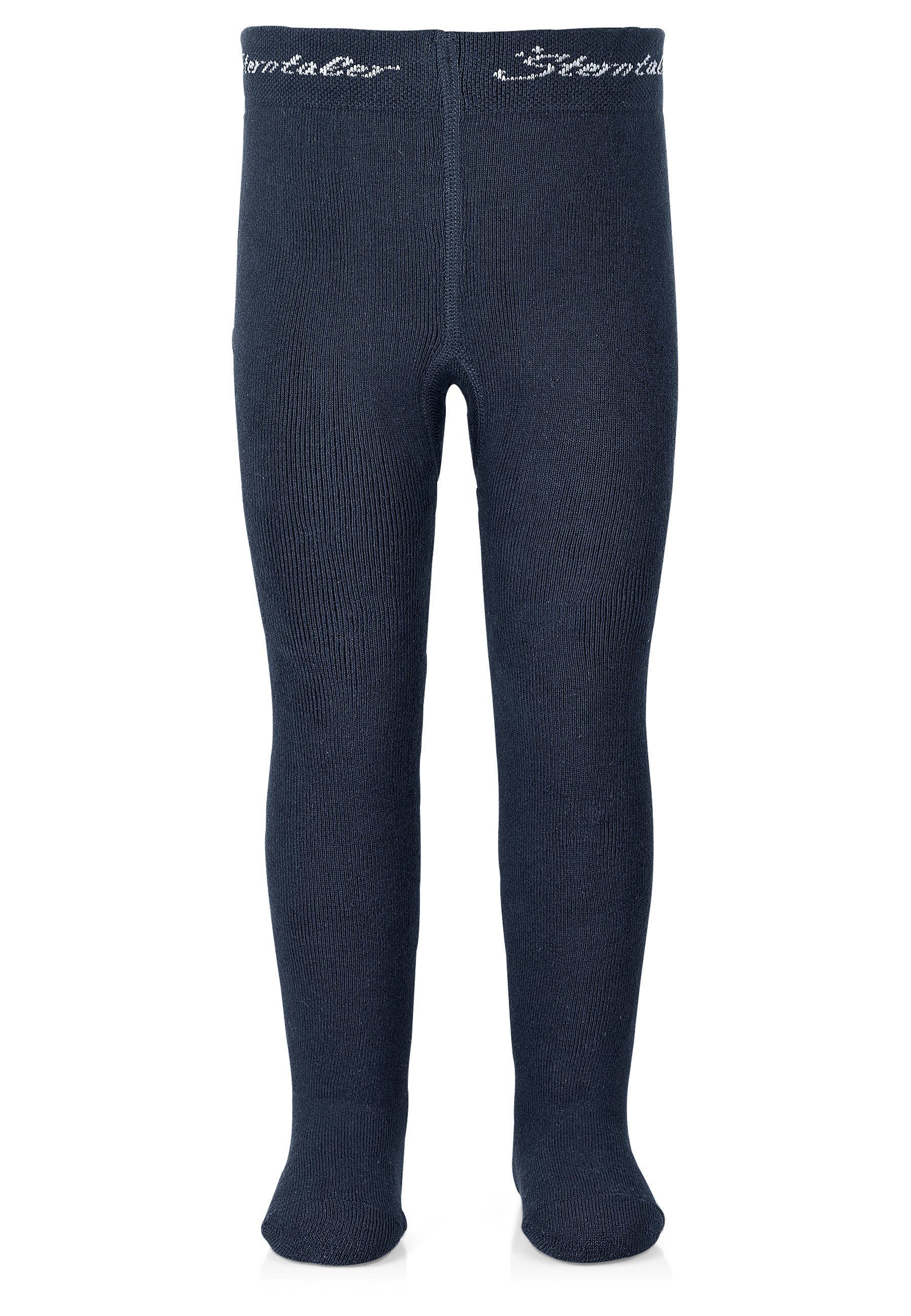 Sterntaler® Strickstrumpfhose Strumpfhose uni (1 St. Babystrumpfhose unifarben, Strumpfhose Vollplüsch) Krabbelstrumpfhose aus Baumwolle und Komfortbund
