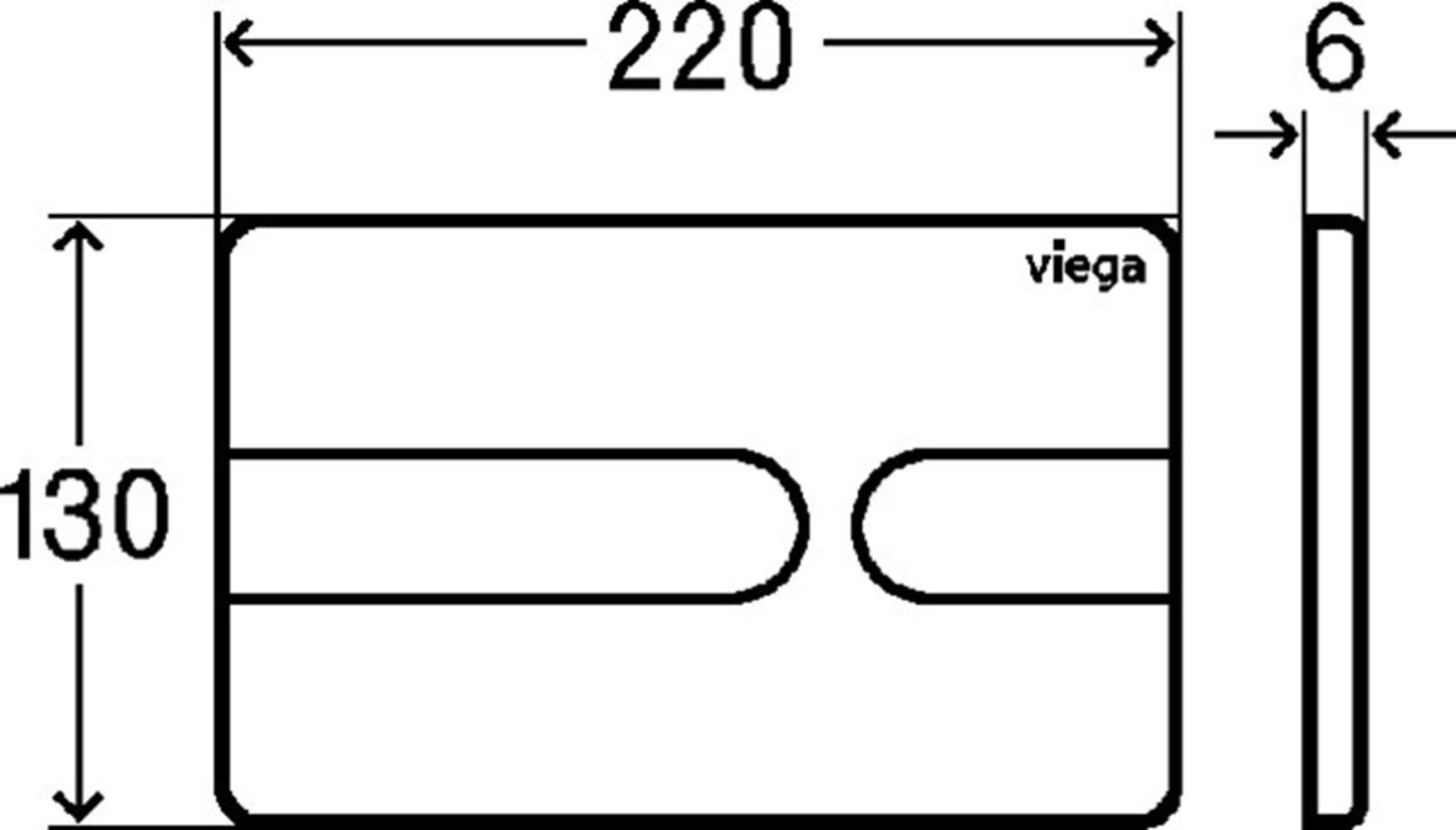 Viega Betätigungsplatte VIEGA WC Betät.-Pl. VISIGN for Style 23 aus Kunststoff weiß alpin, (1 tlg)