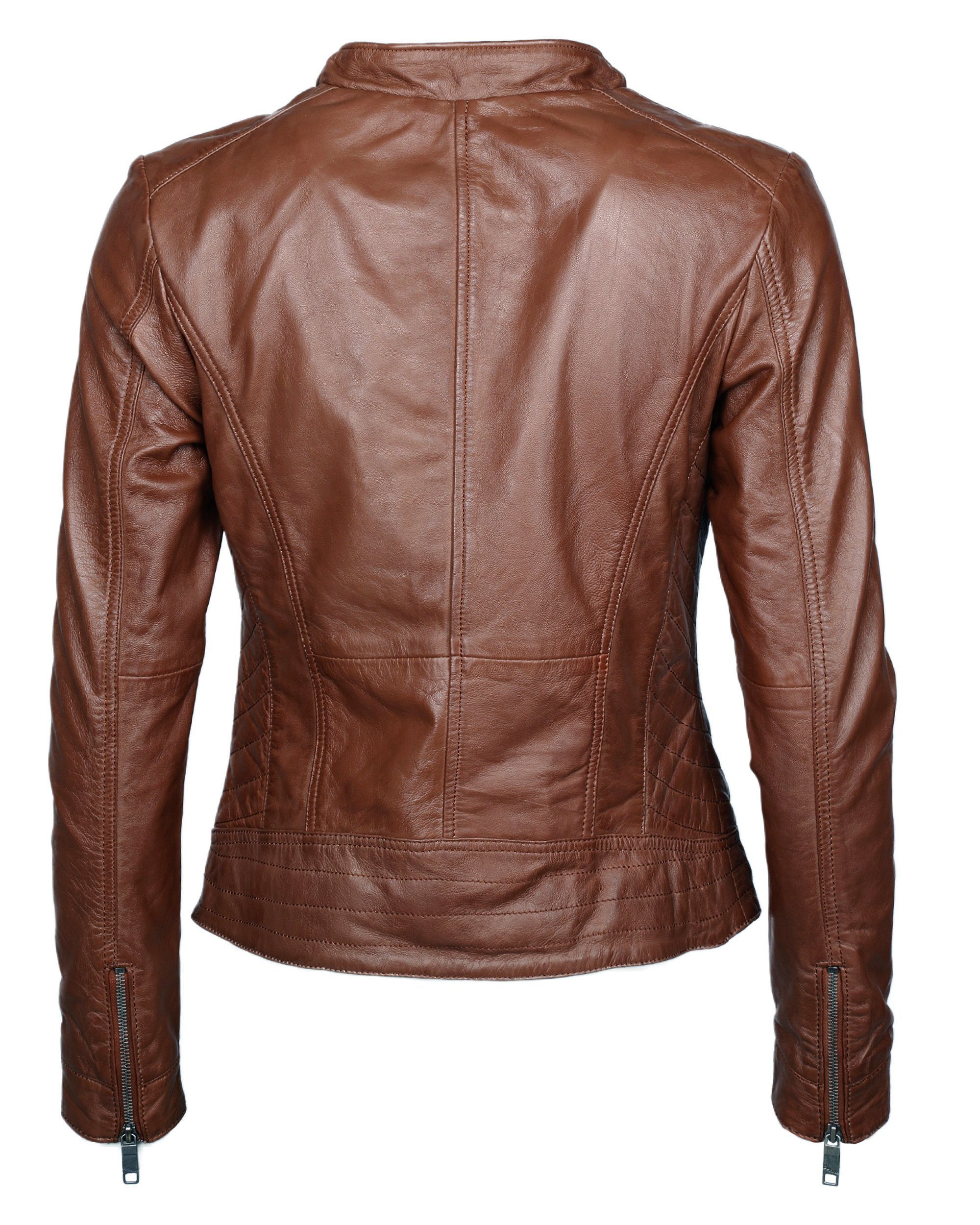 brown Sally Maze Lederjacke