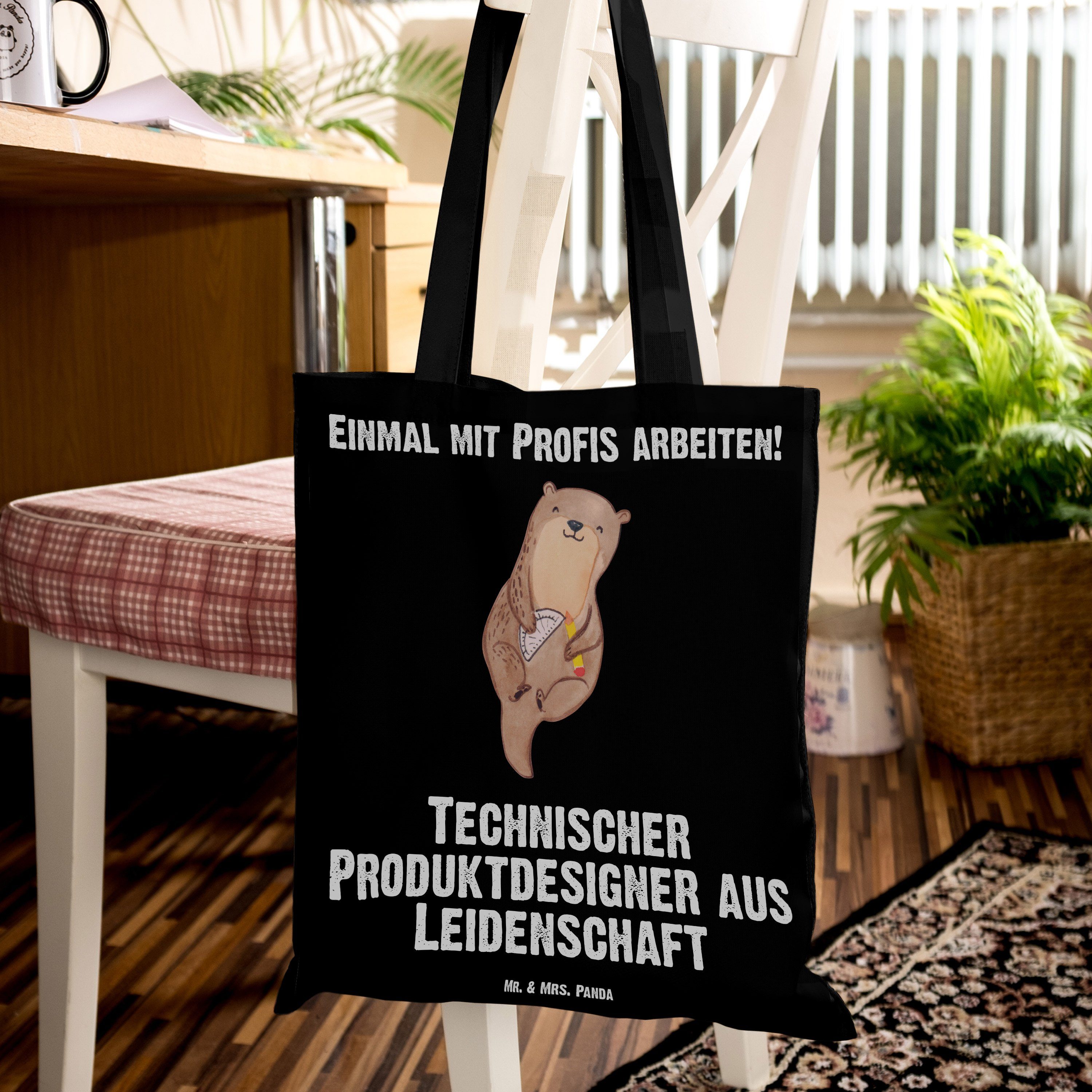 & (1-tlg) - Geschenk, Ju Tragetasche Technischer Mr. Leidenschaft Panda Produktdesigner aus Mrs. Schwarz -