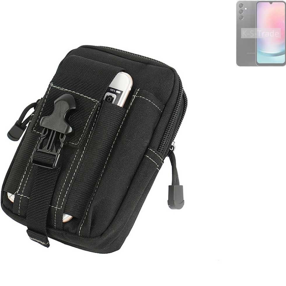 K-S-Trade Handyhülle für Samsung Galaxy A24 5G, Gürtel Tasche Gürteltasche Holster Schutz Hülle Handy Hülle