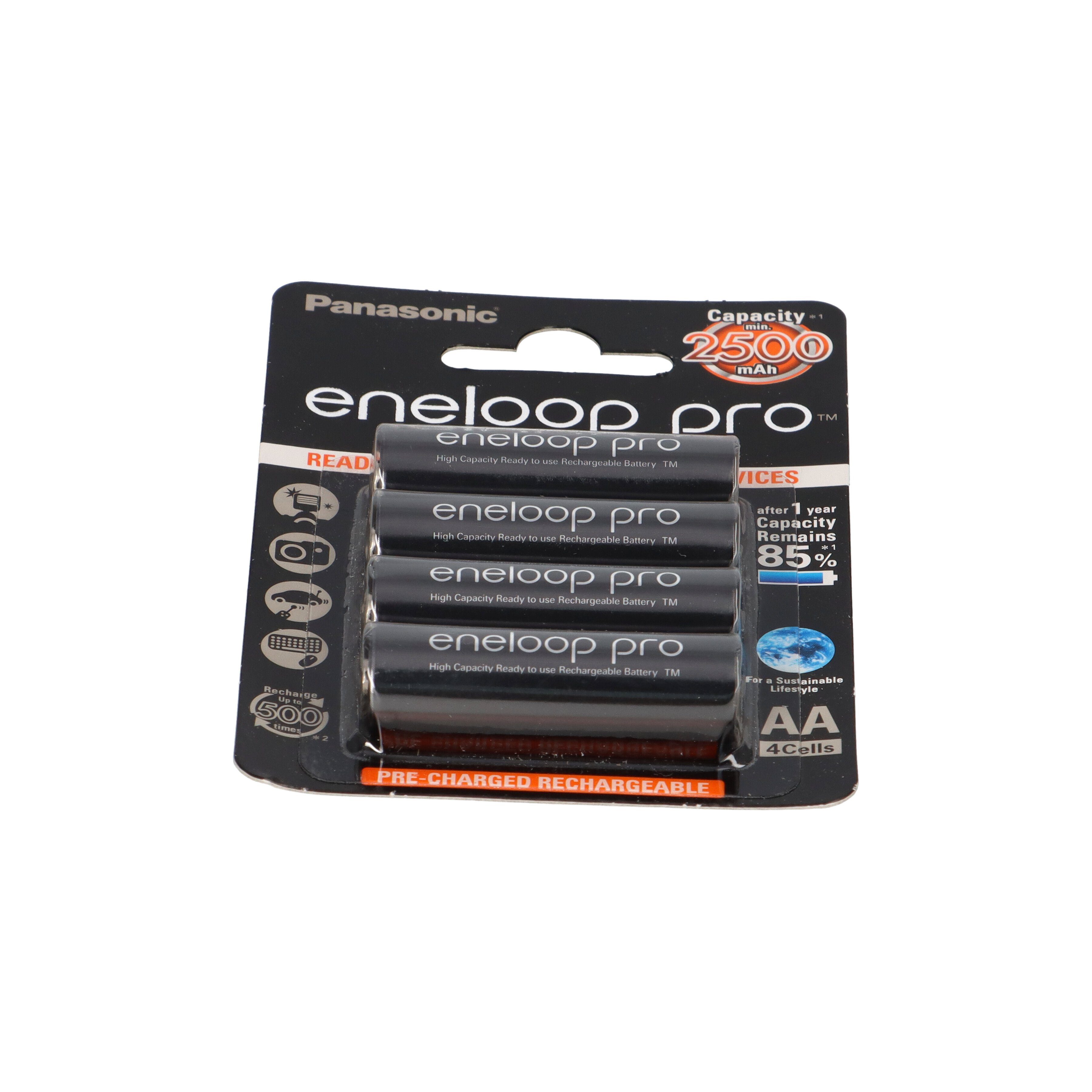eneloop 4er Blister eneloop Pro Mignon Akku BK-3HCDE/4BE Ni-MH 1,2V / 2500mAh Akku