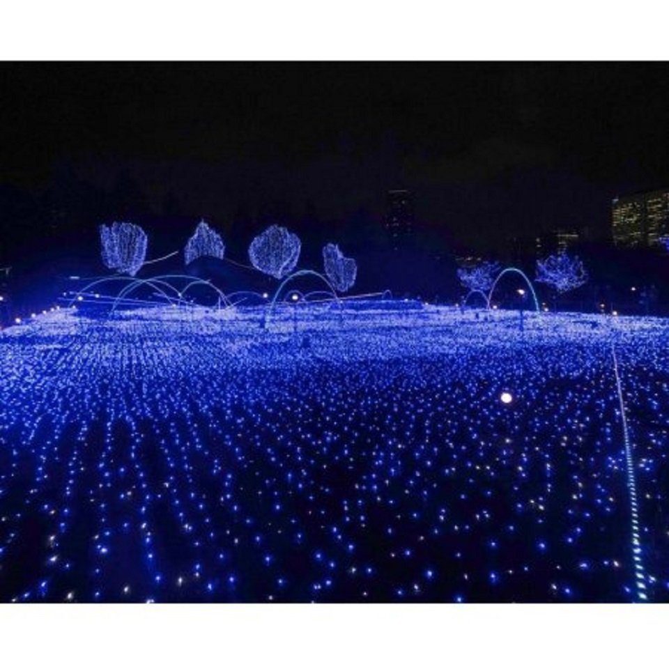 Daskoo LED-Lichterkette Solar Kette Beleuchtung Wasserdicht Deko, Lichterkette Garten Blau 200-flammig, 11M/22M/26M Party