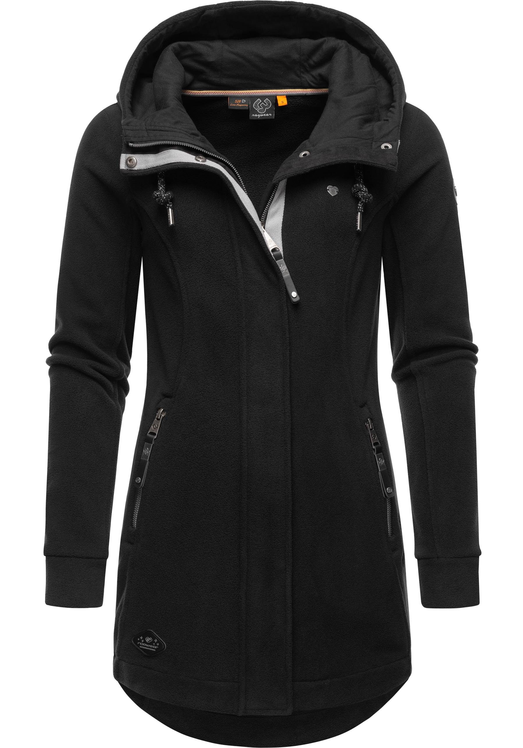 Ragwear Parka Letti Fleece Sportliche Damen Fleecejacke mit Kapuze