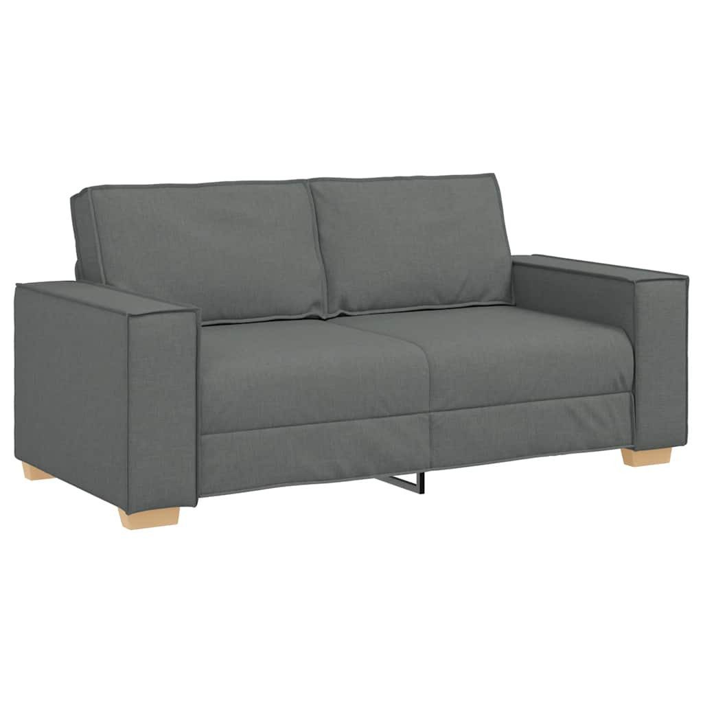 vidaXL Sofa 2-Sitzer Sofa Dunkelgrau 140 cm Stoff günstig online kaufen
