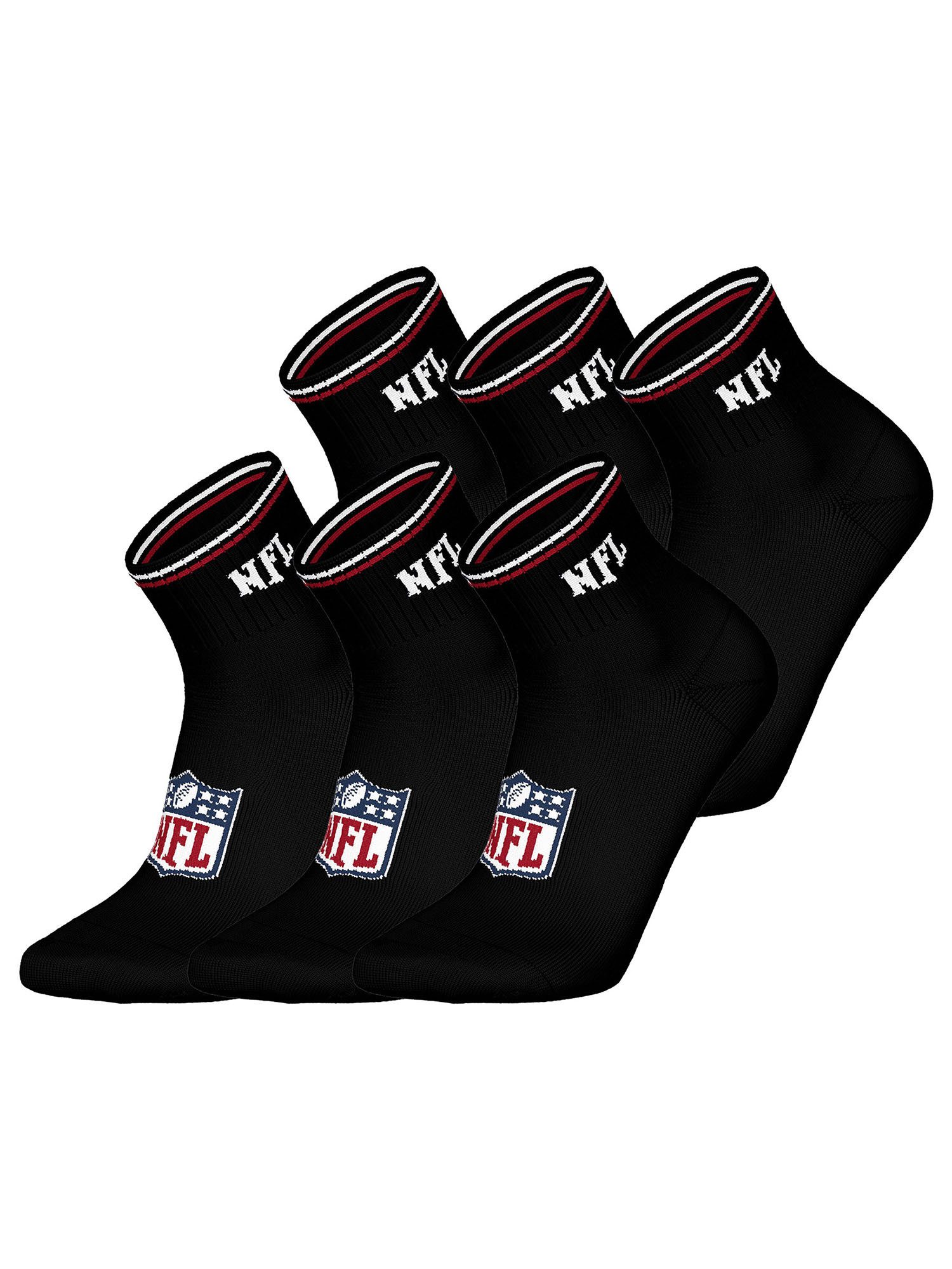 HUDDLE Freizeitsocken NFL Shield Quarter (6-Paar) Casual Шкарпетки, Alltagssocken