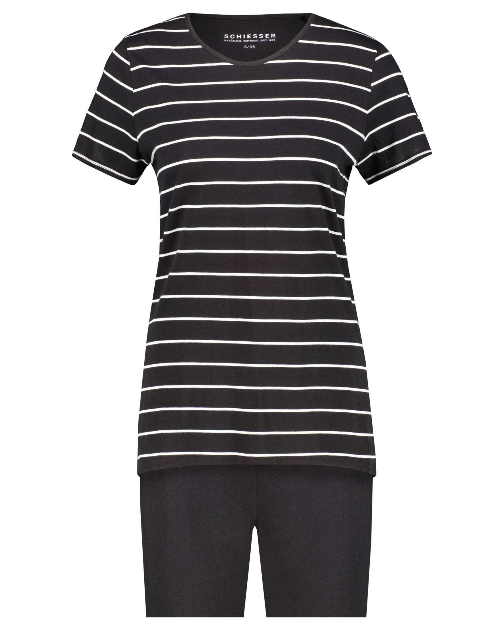Schiesser Schlafanzug Damen Schlafanzug (2 tlg) schwarz / weiss (910) | Pyjamas