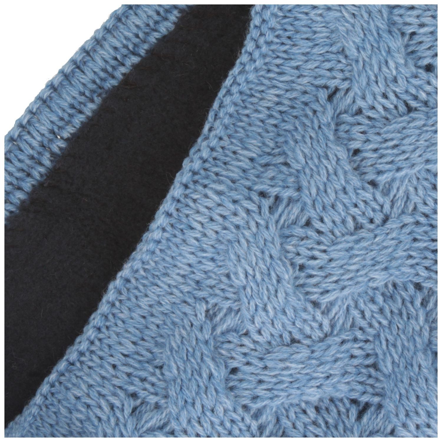 Breiter Stirnband Zopfstrick-Stirnband mit Fleecefutte günstig online kaufen