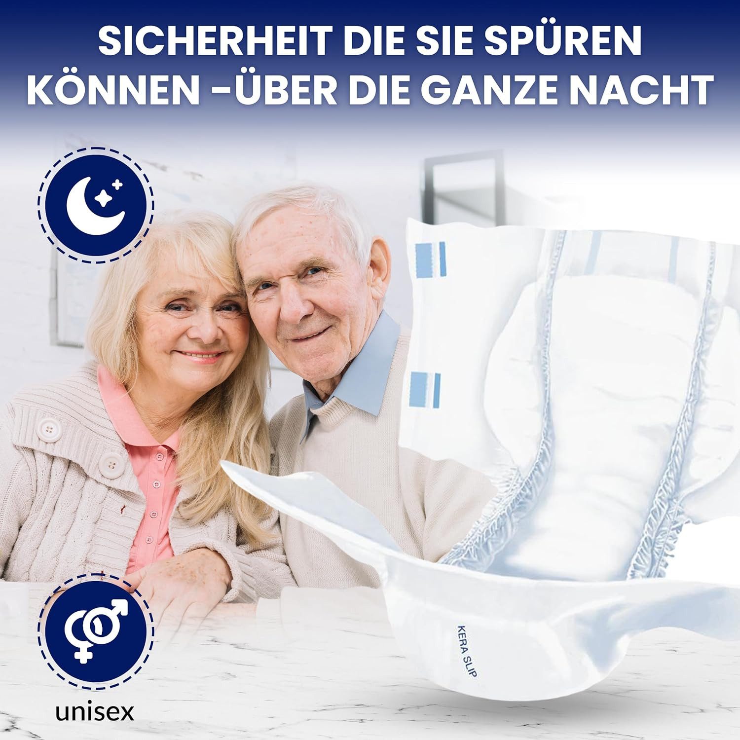 Kera Windeln Inkontinenz Slip MAXI NIGHT PREMIUM saugstarke Windeln für Erwachsene (mit doppeltem AUSLAUFSCHUTZ, 20-St., Atmungsaktive Erwachsenen Windel Cotton Feel), für den nächtlichen Gebrauch