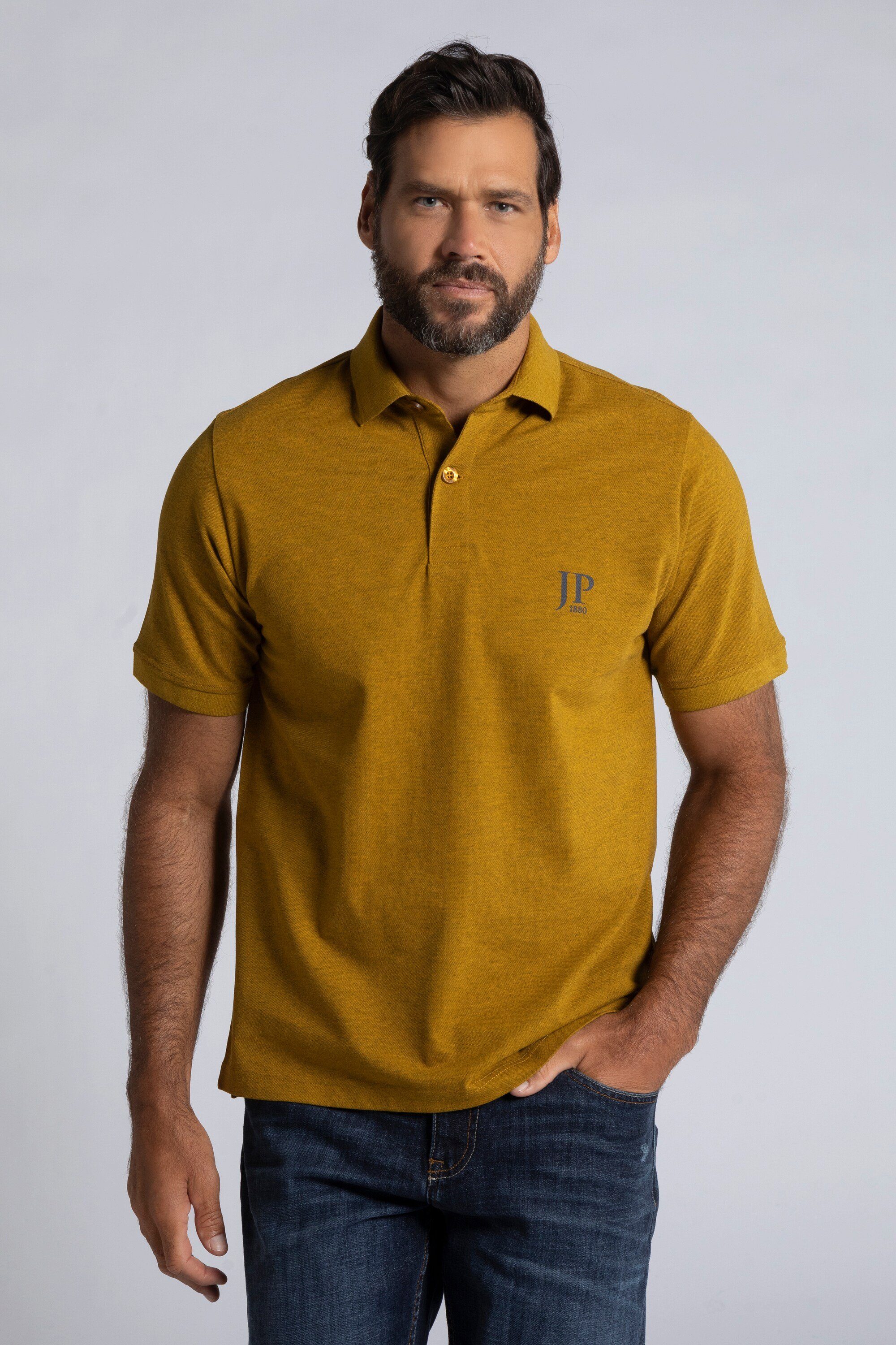 Poloshirts Poloshirt gelb Piqué Baumwolle (2-tlg) JP1880 Basic 2er-Pack gekämmte