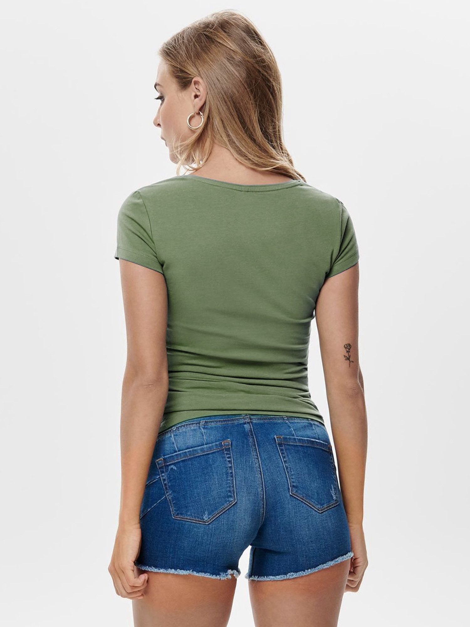 ONLY T-Shirt ONLLIVE LOVE NEW (3-tlg., 3er Pack) Figur betont, elastische Baumwollqualität