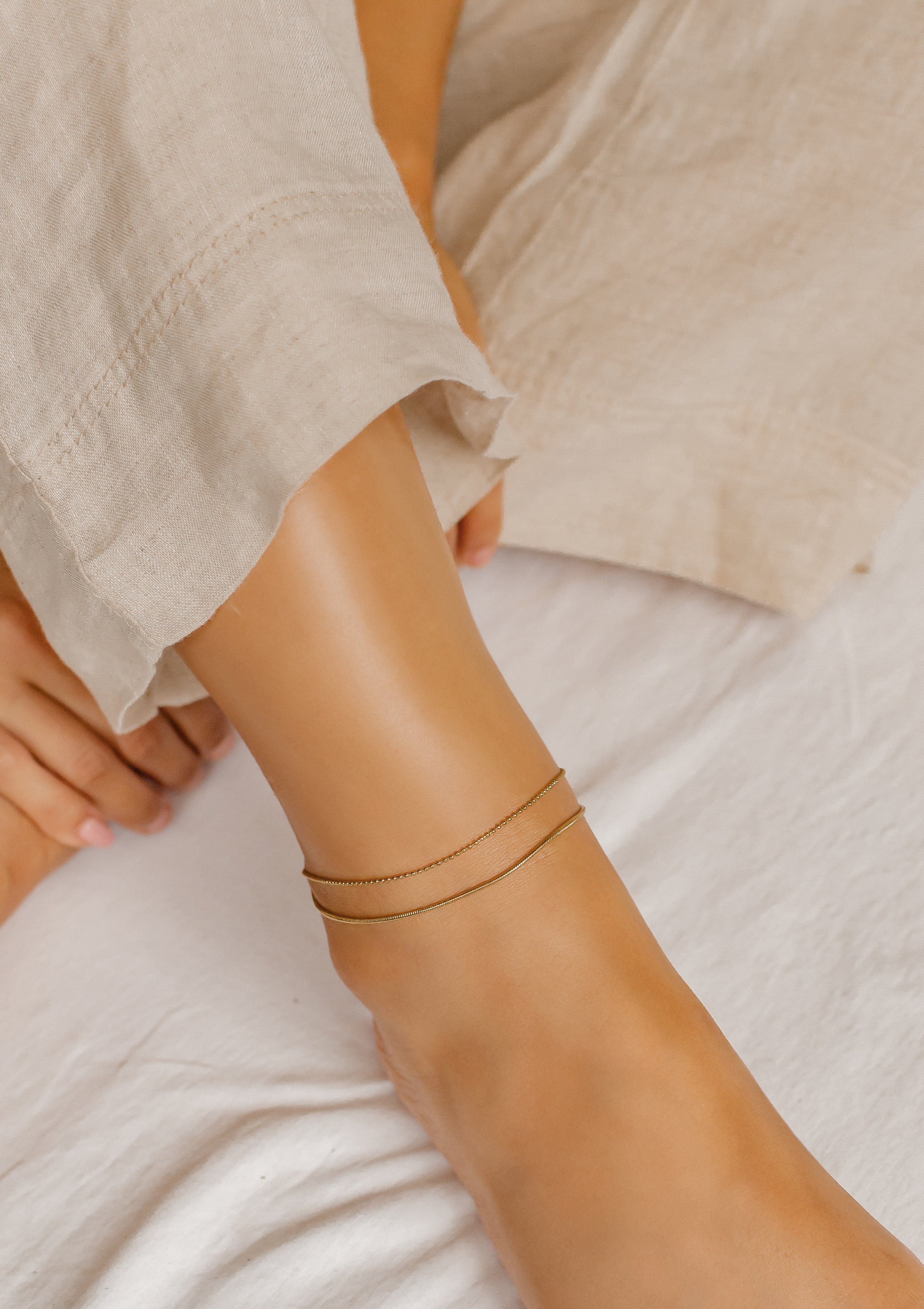 Hey Happiness Fußkette Layer Damen zweireihig, günstig online kaufen