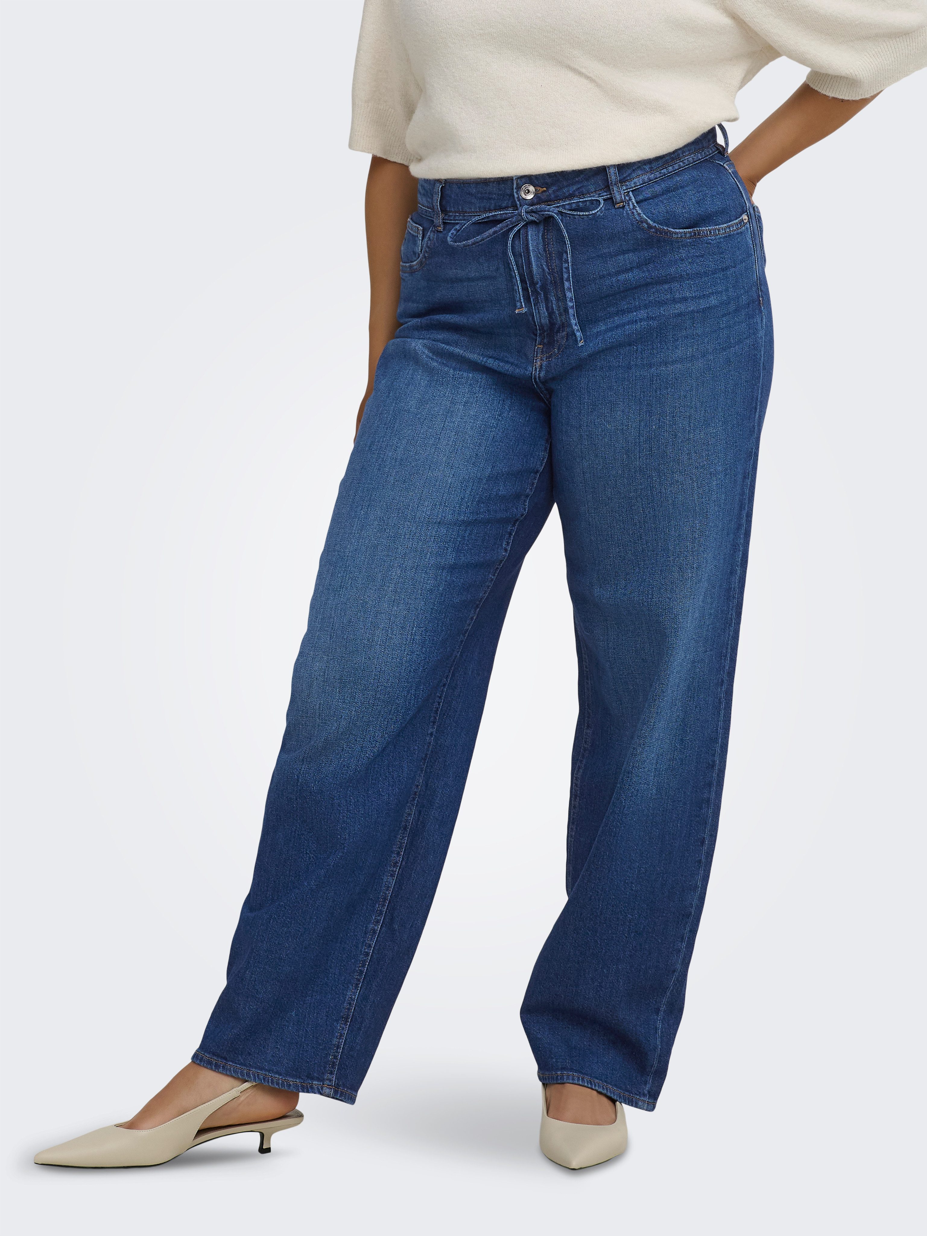 ONLY CARMAKOMA Straight-Jeans CARGIANNA MW STRAIGHT DNM BOX NOOS Baumwollmischung, Regular Waist