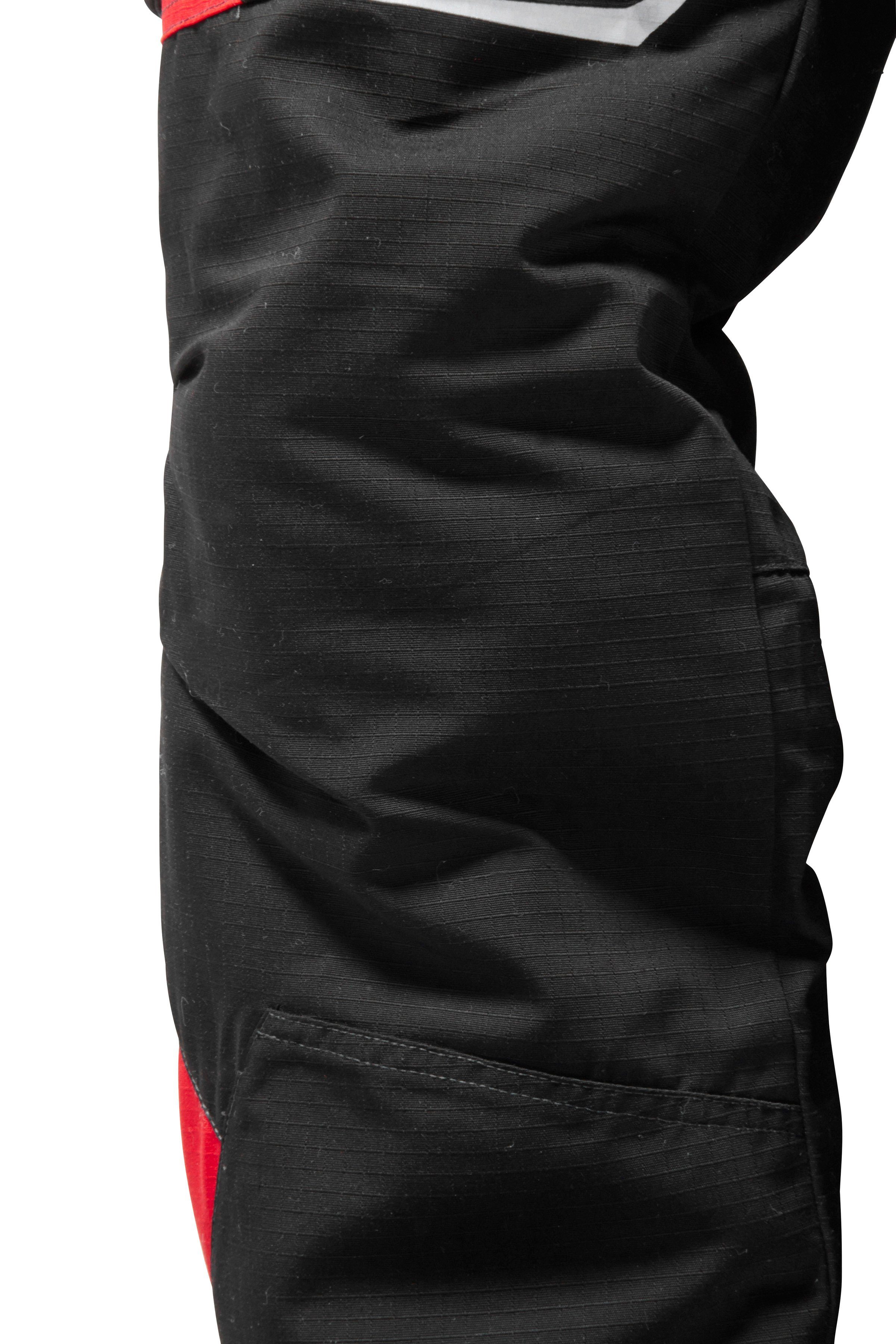 Pulsschlag Arbeitshose mit Kübler CORDURA® rot-schwarz Verstärkungen