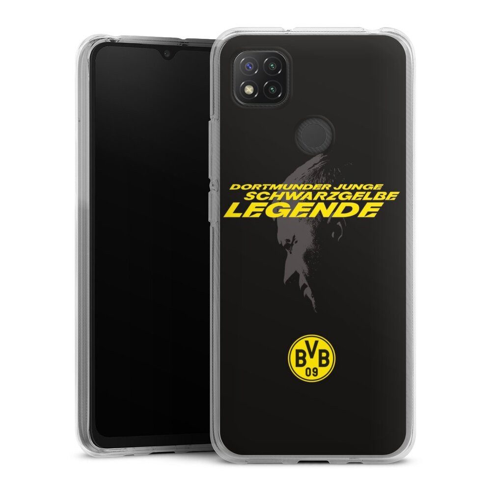 DeinDesign Handyhülle Marco Reus Borussia Dortmund BVB Danke Marco Schwarzgelbe Legende, Xiaomi Redmi 9C Silikon Hülle Bumper Case Handy Schutzhülle