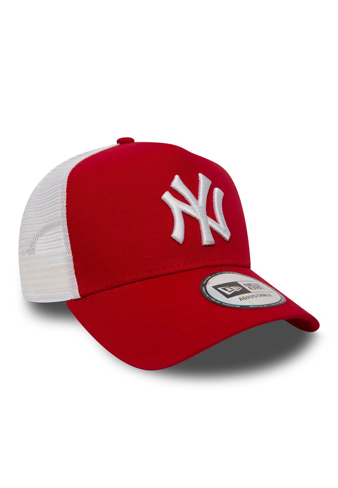 Rot Era Cap New Trucker NY Era Cap Clean Adjustable White 2 YANKEES New Trucker Red