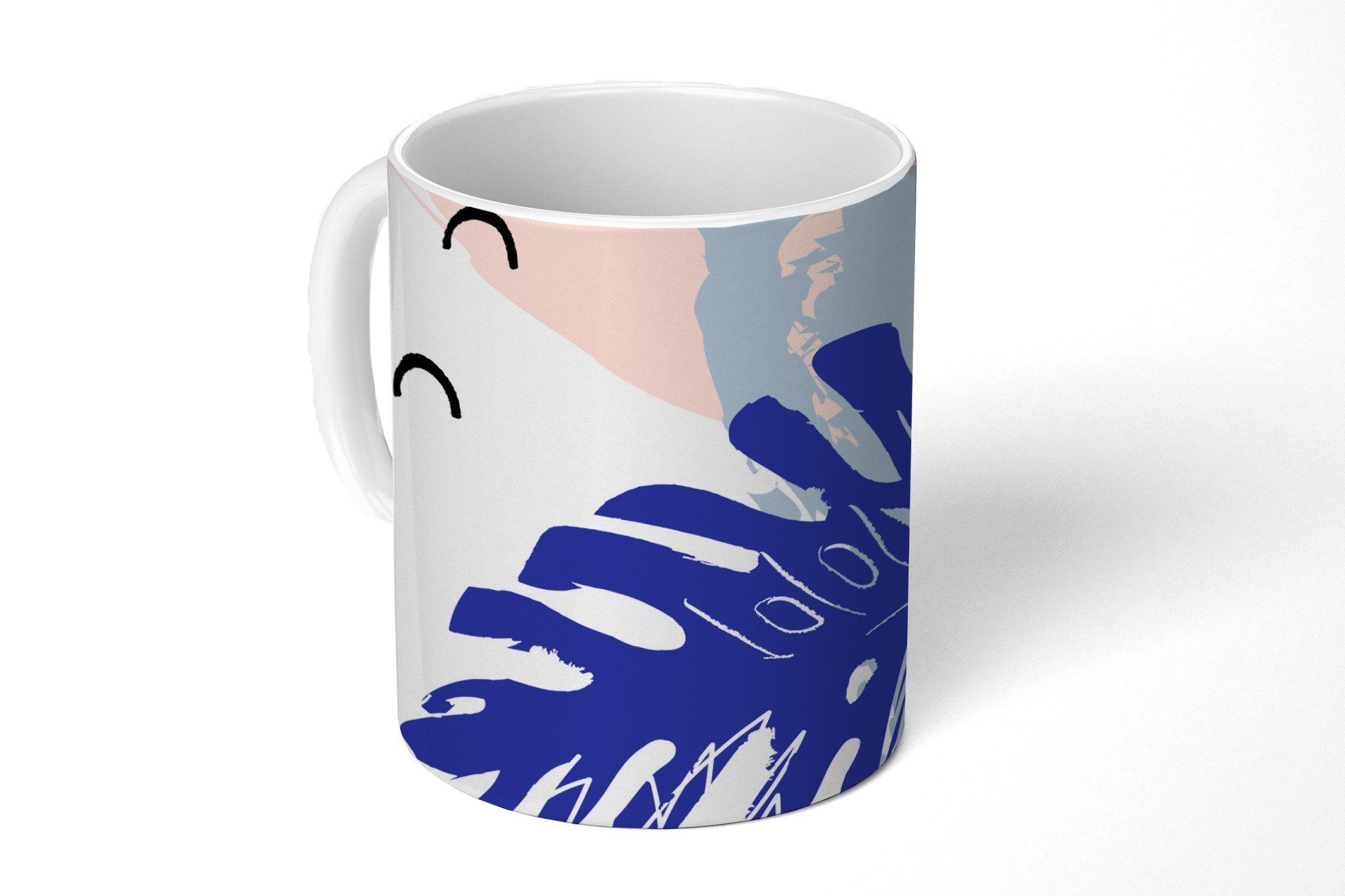 MuchoWow Tasse Sommer - Blau - Weiß - Rosa, Keramik, Kaffeetassen, Teetasse, Becher, Teetasse, Geschenk