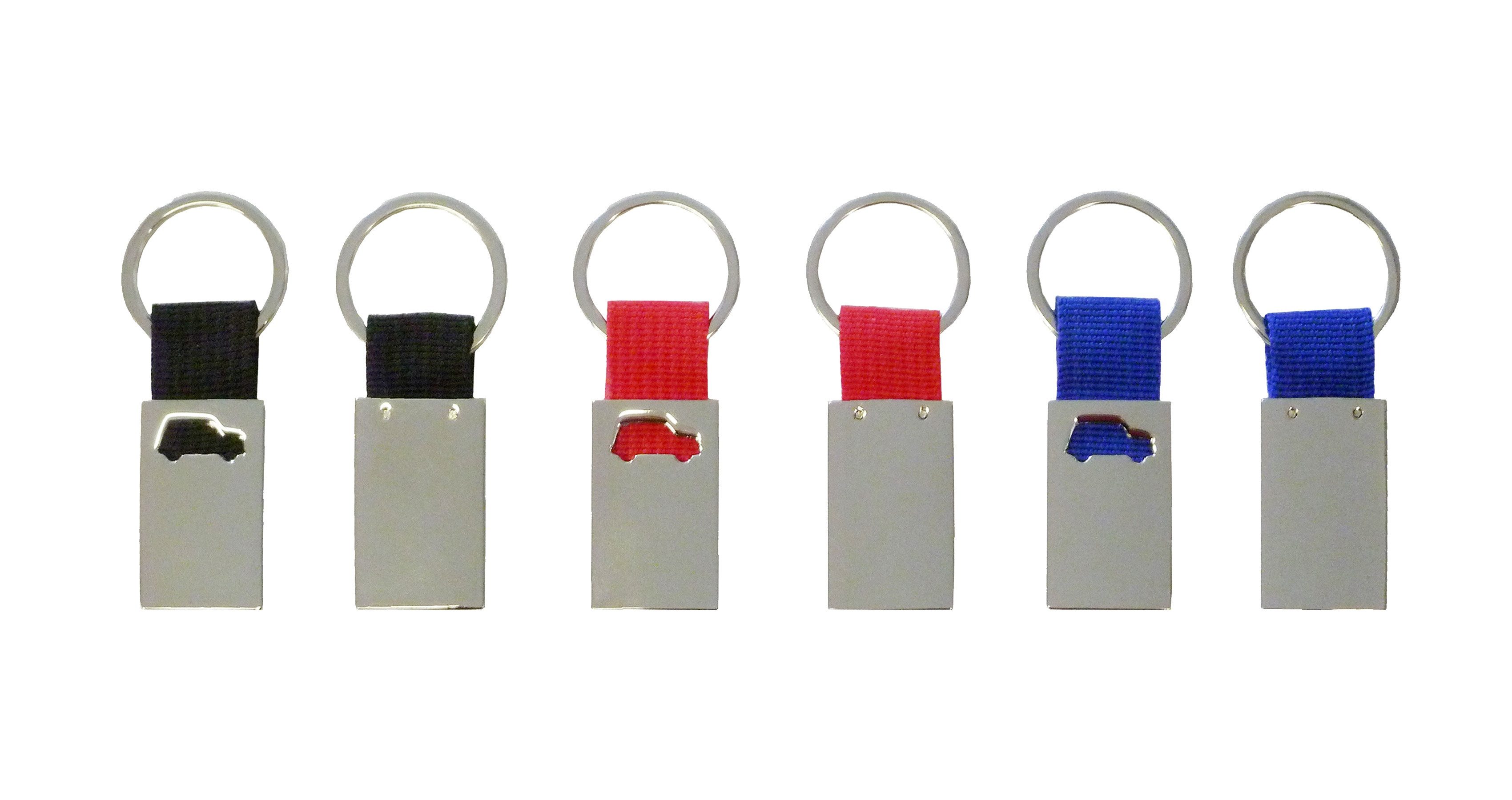 Best Offer Schlüsselanhänger 3x Schlüsselanhänger "Auto" / mit Nylonband / 3 Farben