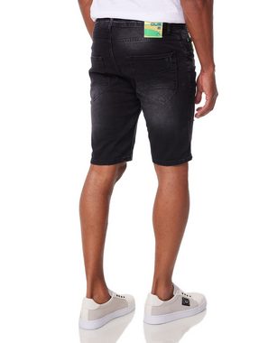 Denim House Caprijeans Herren Jeans Short Kurzehose Denim Bermuda mit Stretch Schwarz W31