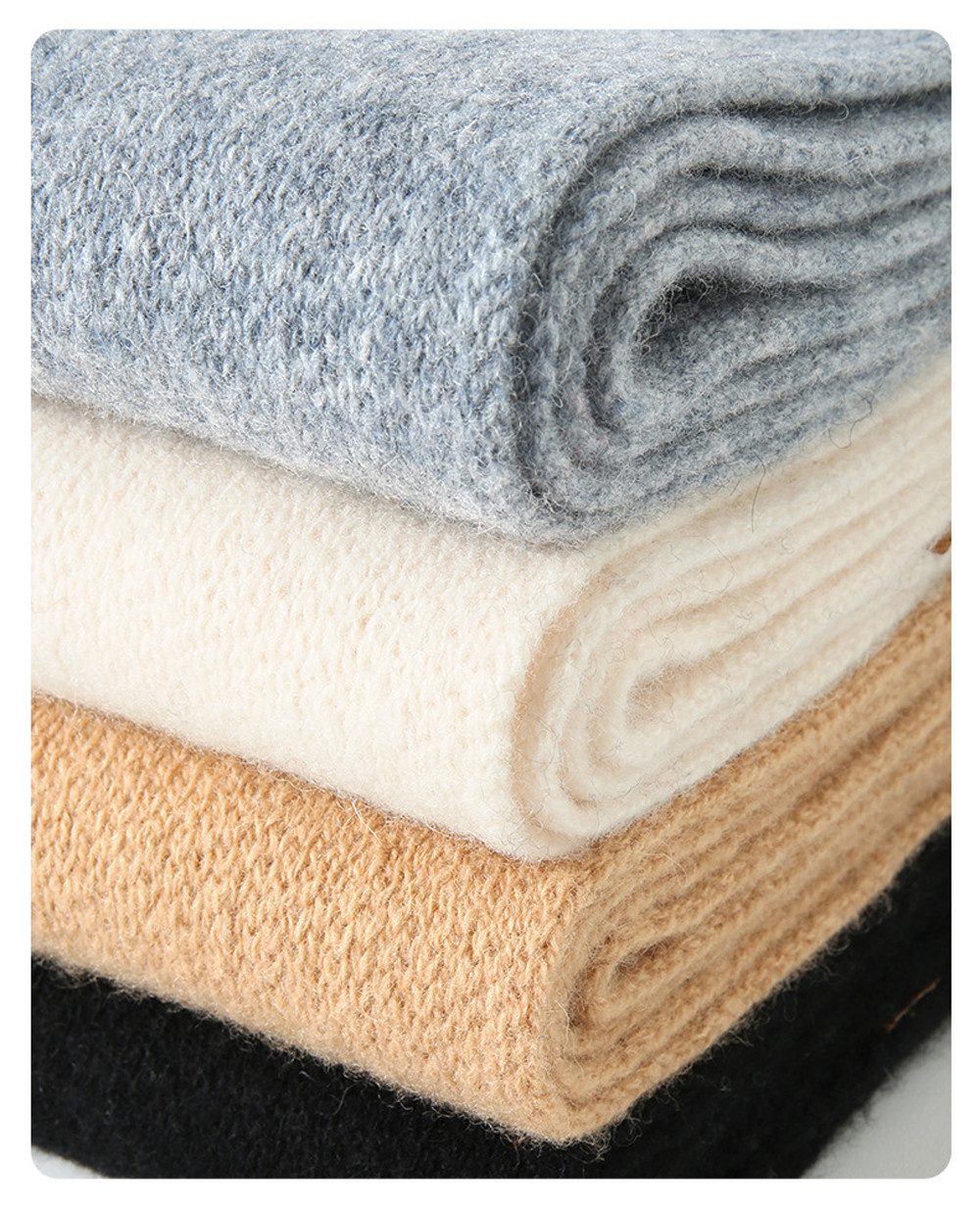 Autrucker Wollschal 100% Schurwolle Wollschal 160x20 cm, Weicher Strickschal, (1-St), für Damen & Herren, Warmer Schal für Winter – Bild 5 von 5