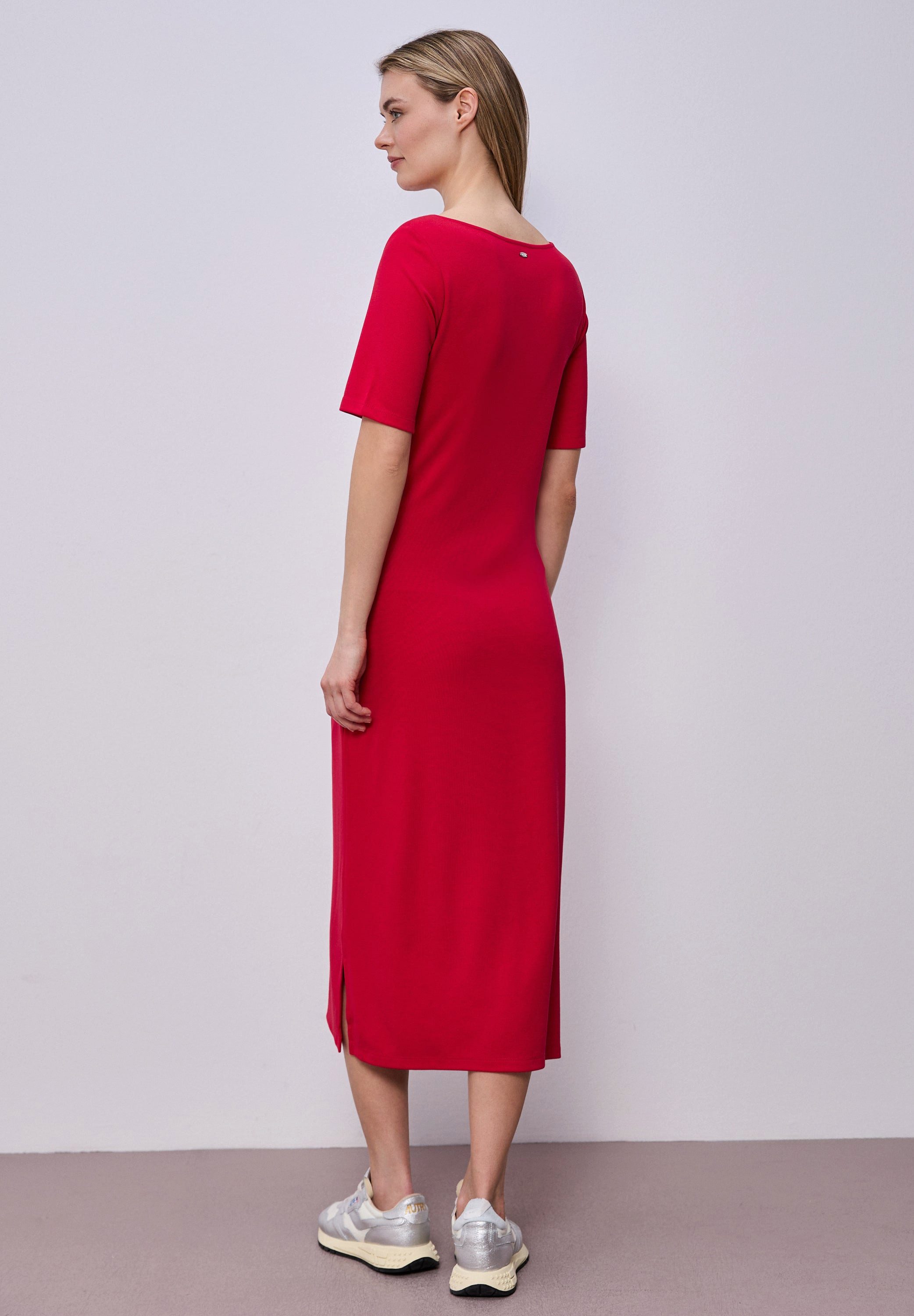 STREET ONE Midikleid Midi-Kleid mit Knotendetail (1-tlg) günstig online kaufen