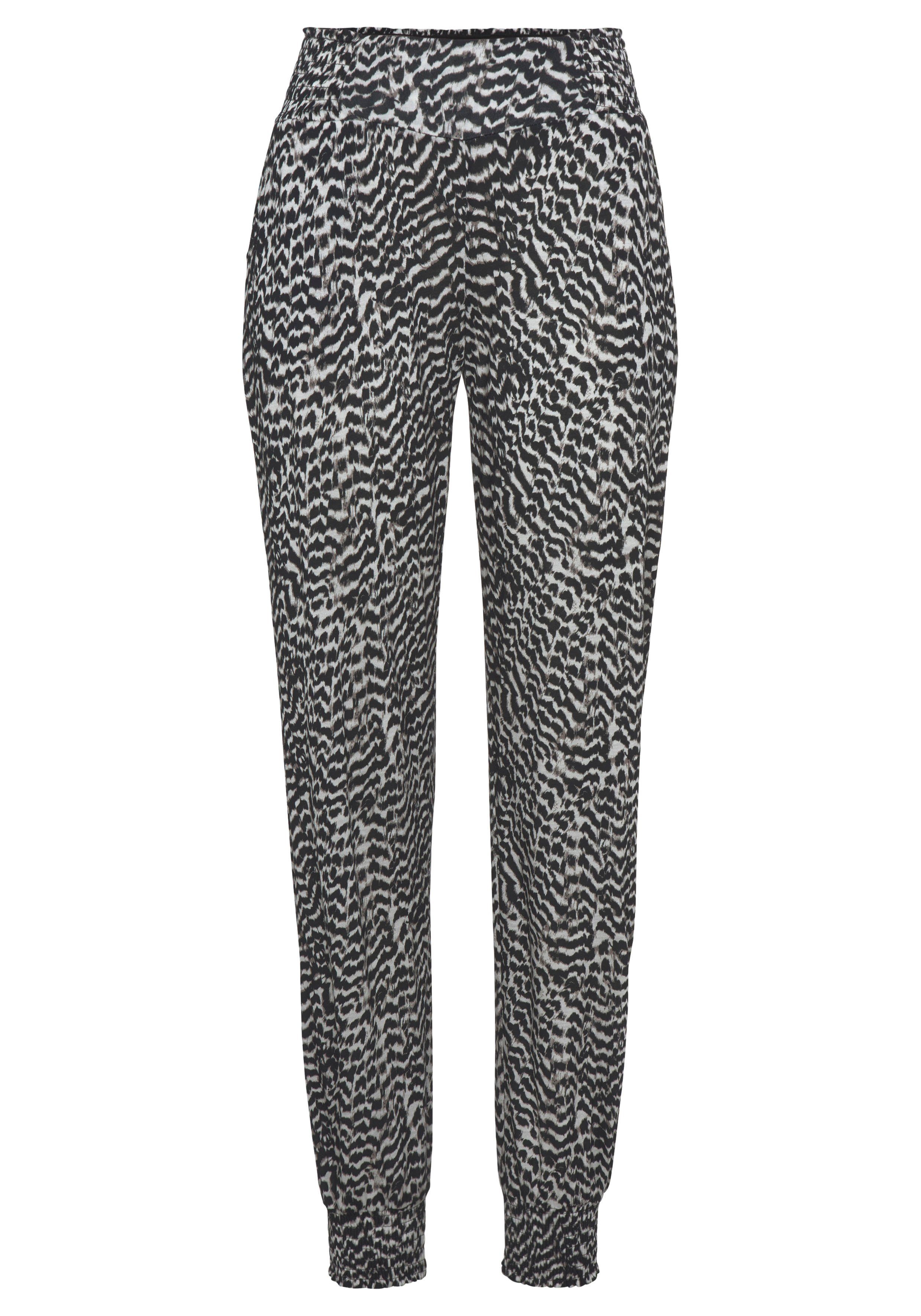 Vivance Jerseyhose mit Animalprint und Taschen, elastischer Bund, Sommerhos günstig online kaufen