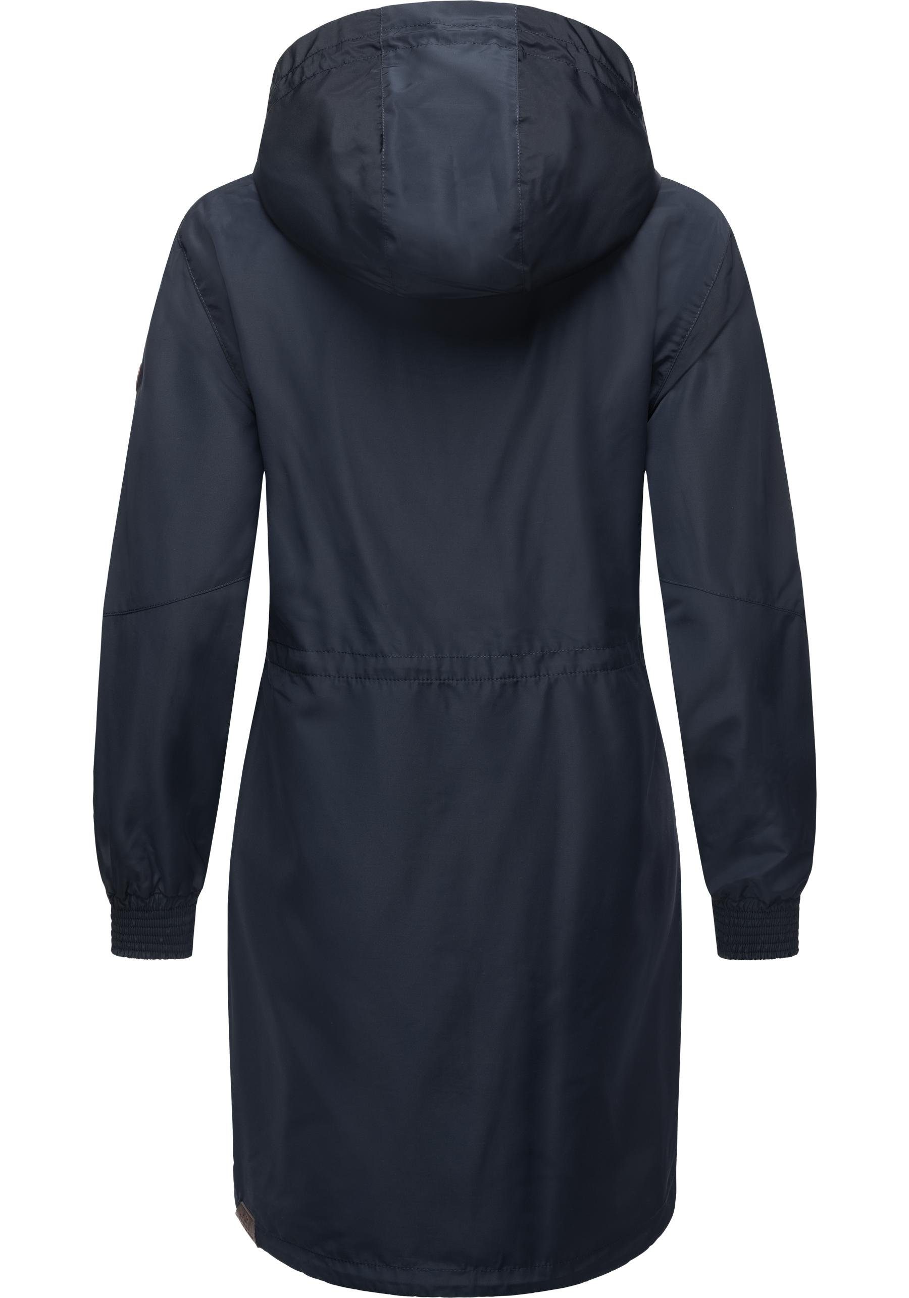 Übergangsmantel navy Bronja Outdoorjacke stylischer Ragwear unifarbener