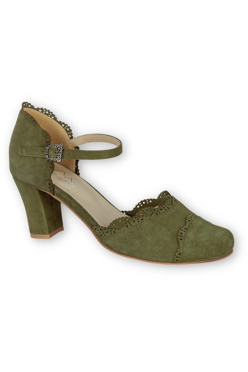 Hirschkogel Trachtenpumps - MARIANA - oliv, altrosa Туфли