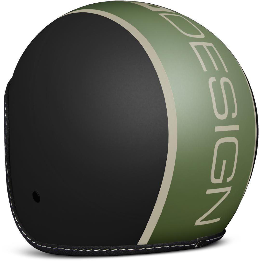 Momo Motorradhelm DESIGN Blade Jethelm Schwarz Matt / Militär Grün, integriertes Sonnenvisier