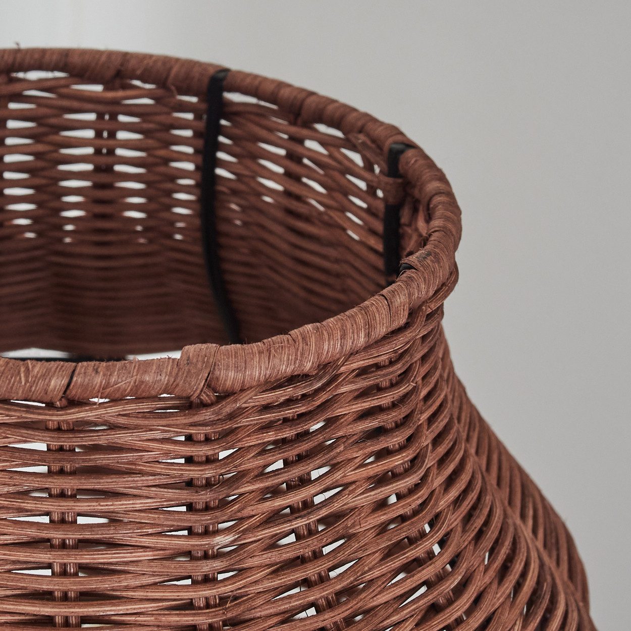 hofstein Stehlampe Stehlampe mit Schirm aus Rattan im skandinavischen Design, ohne Leuchtmittel, moderne Stehleuchte im Boho-Style mit Lichteffekt, E27, Höhe 11 – Bild 5 von 5