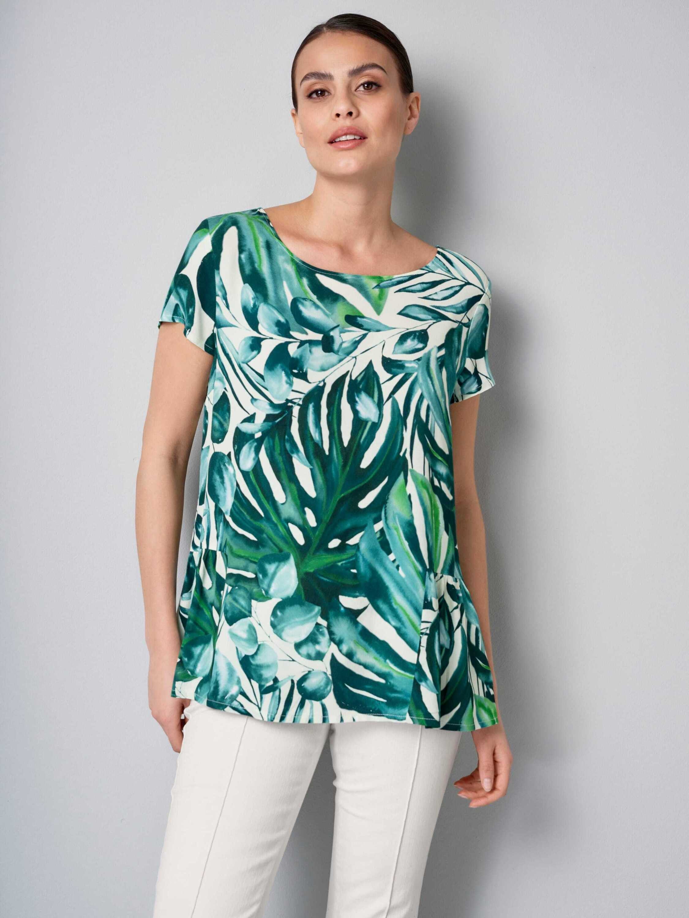 Schlupfbluse Florale Schlupfbluse mit Schößchen