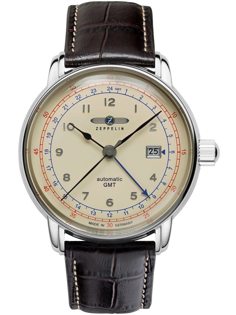 Automatikuhr Zeppelin 7668-5 Los Angeles LZ126 Automatik GMT Herrenuhr 43mm 5ATM Zeppelin 7668-5 Los Angeles LZ126 Automatik GMT Herrenuhr 43mm 5ATM