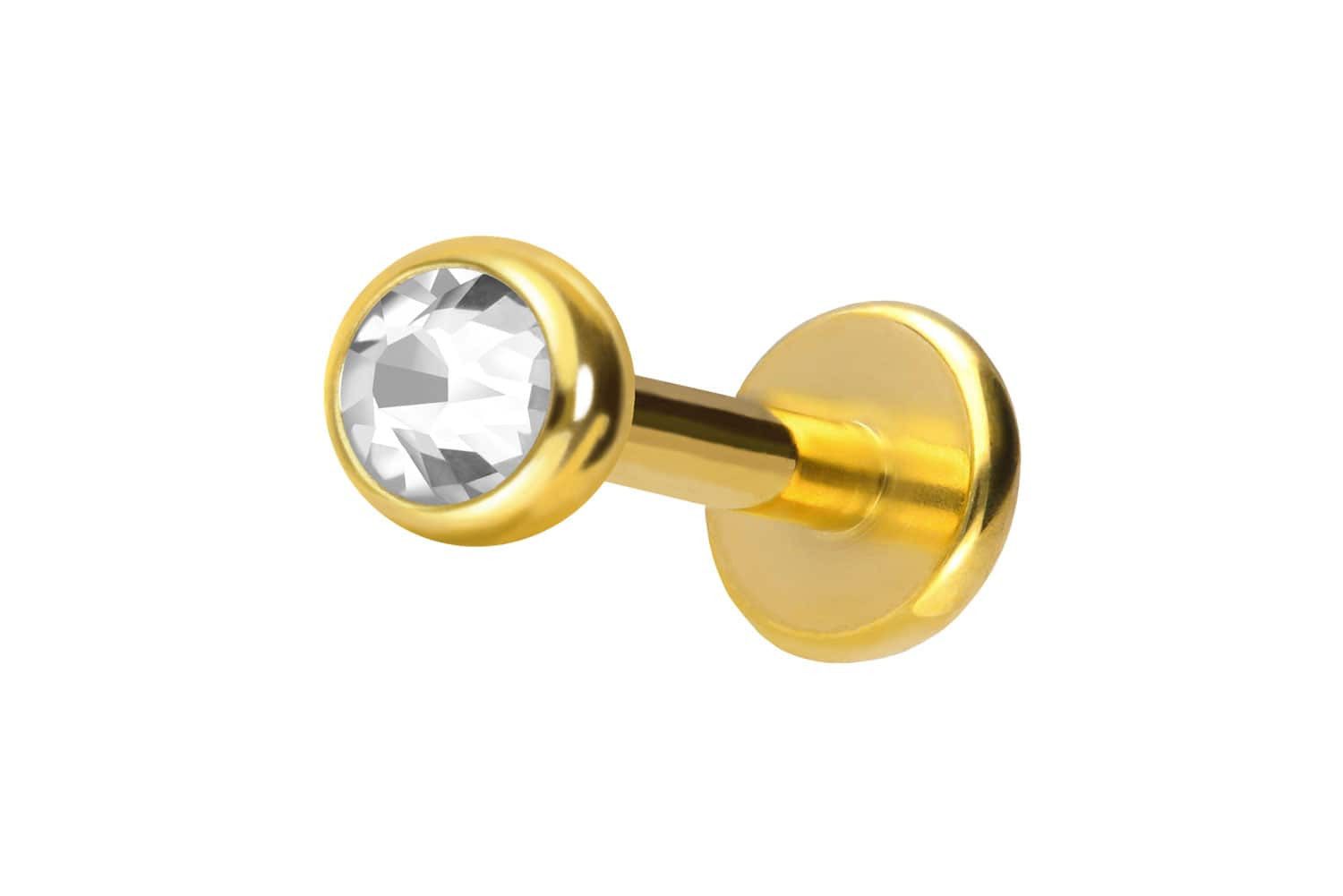PIERCINGLINE Piercing-Set Chirurgenstahl Labret KRISTALL (Labrets, 1-tlg)