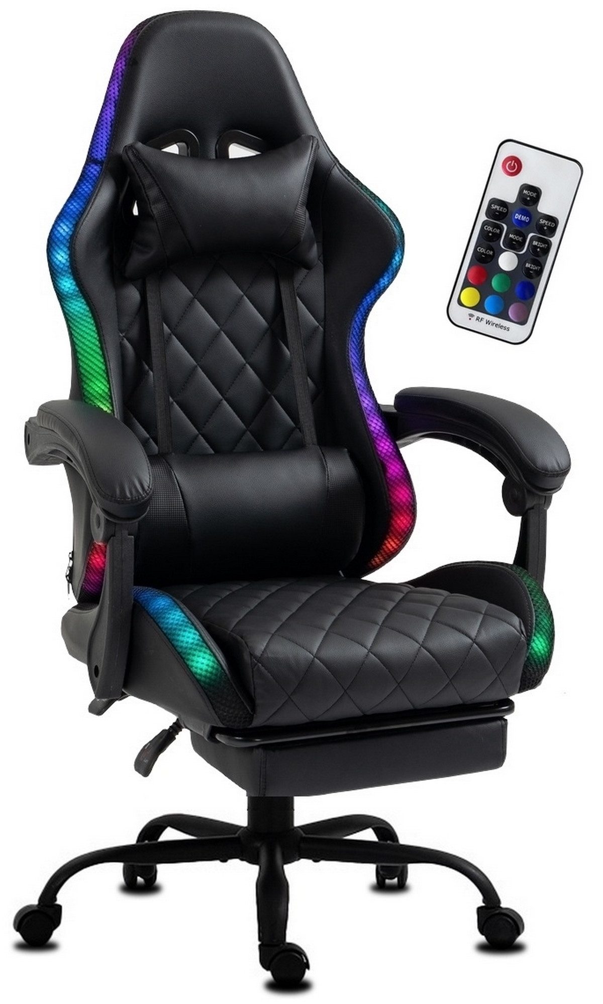Delman Gaming-Stuhl Gaming Stuhl mit LED,RGB günstig online kaufen