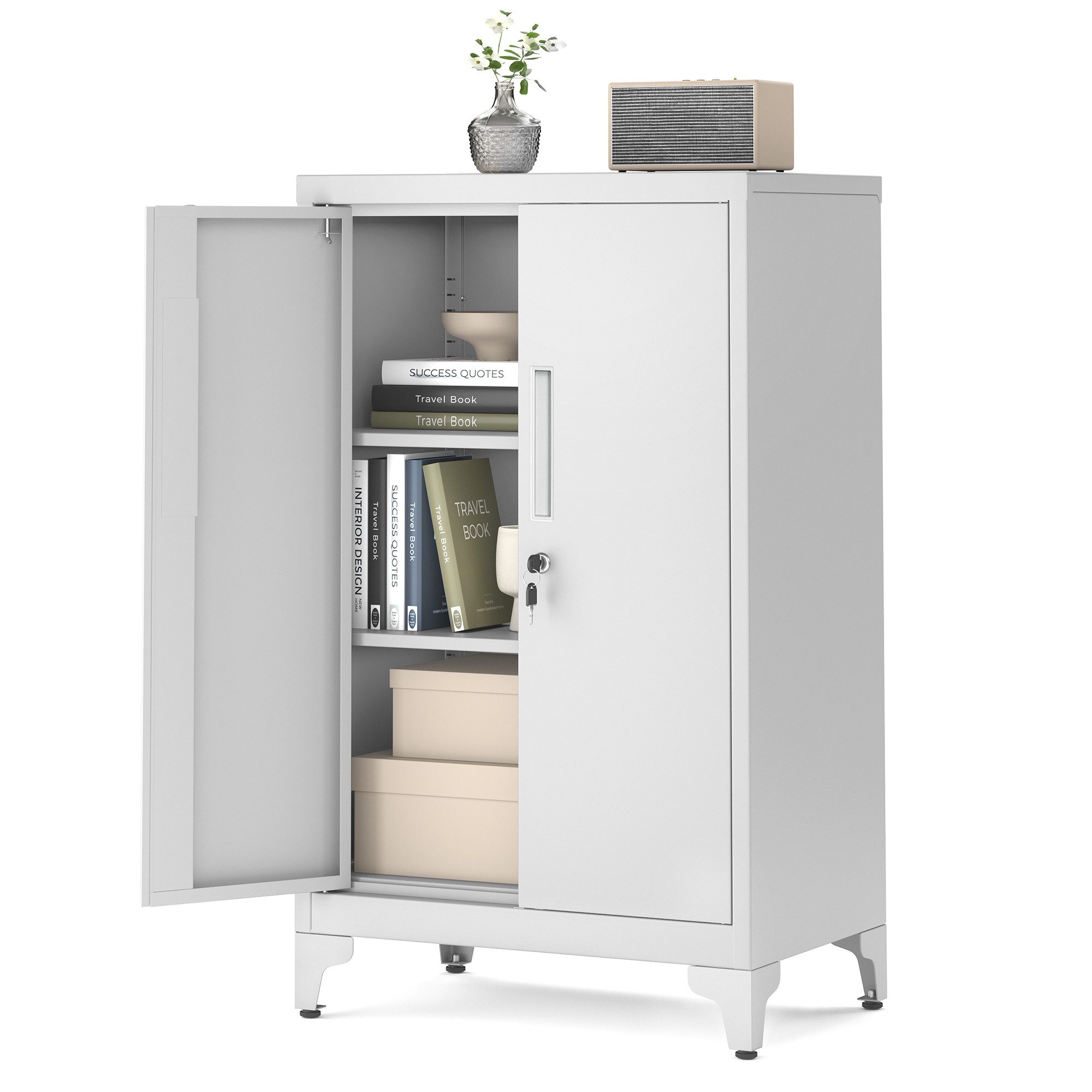 SONGMICS Aktenschrank Aktenschrank, Mehrzweckschrank, Büroschrank mit günstig online kaufen