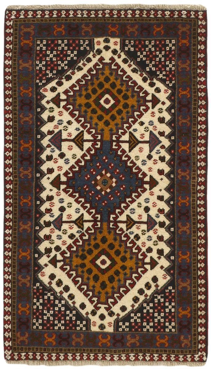 Orientteppich Yalameh 61x107 Handgeknüpfter Orientteppich / Perserteppich, Nain Trading, rechteckig, Höhe: 12 mm